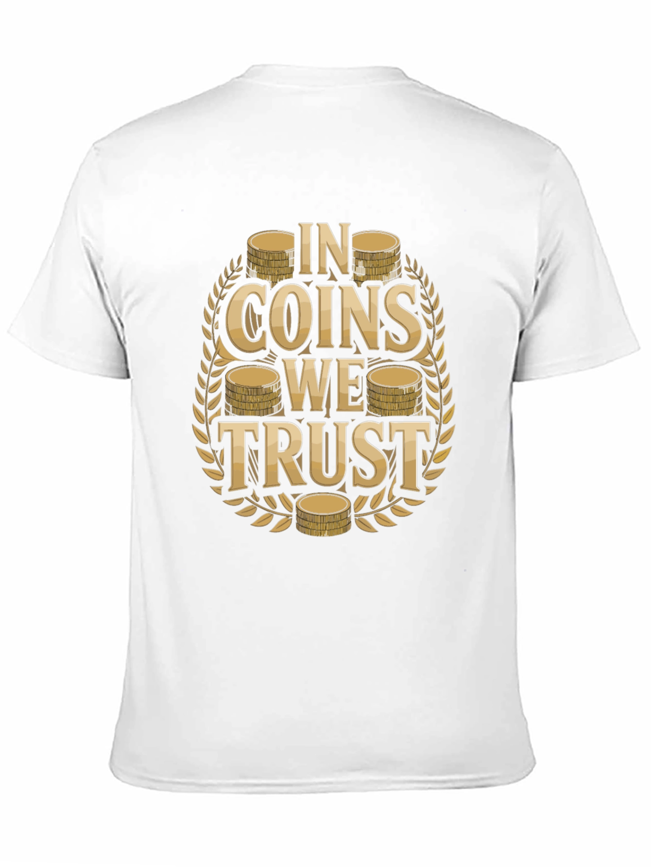 In Coins We Trust Graphic Tee - Black Cotton