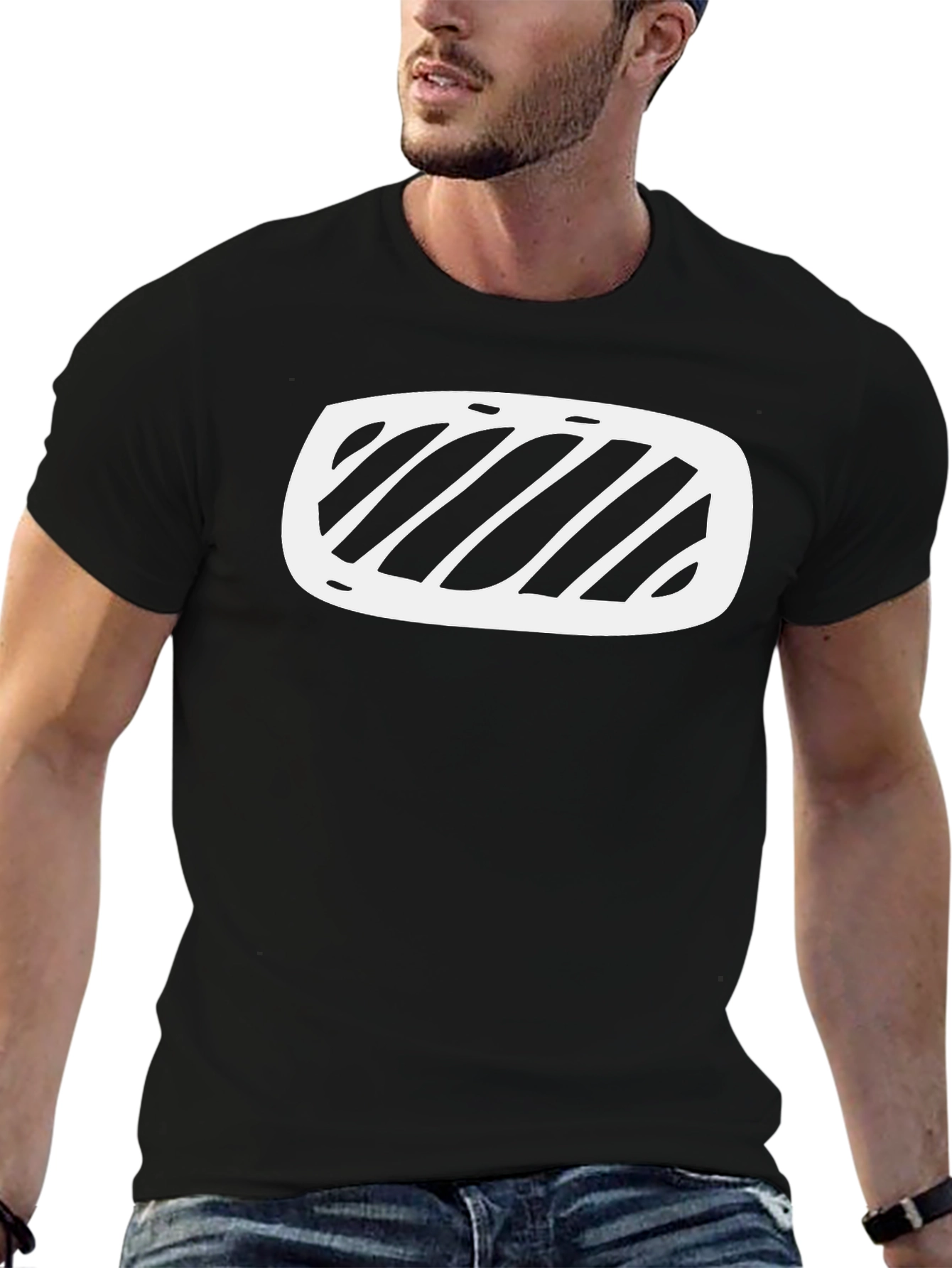 Abstract Graphic Black T-Shirt - Modern Casual Wear