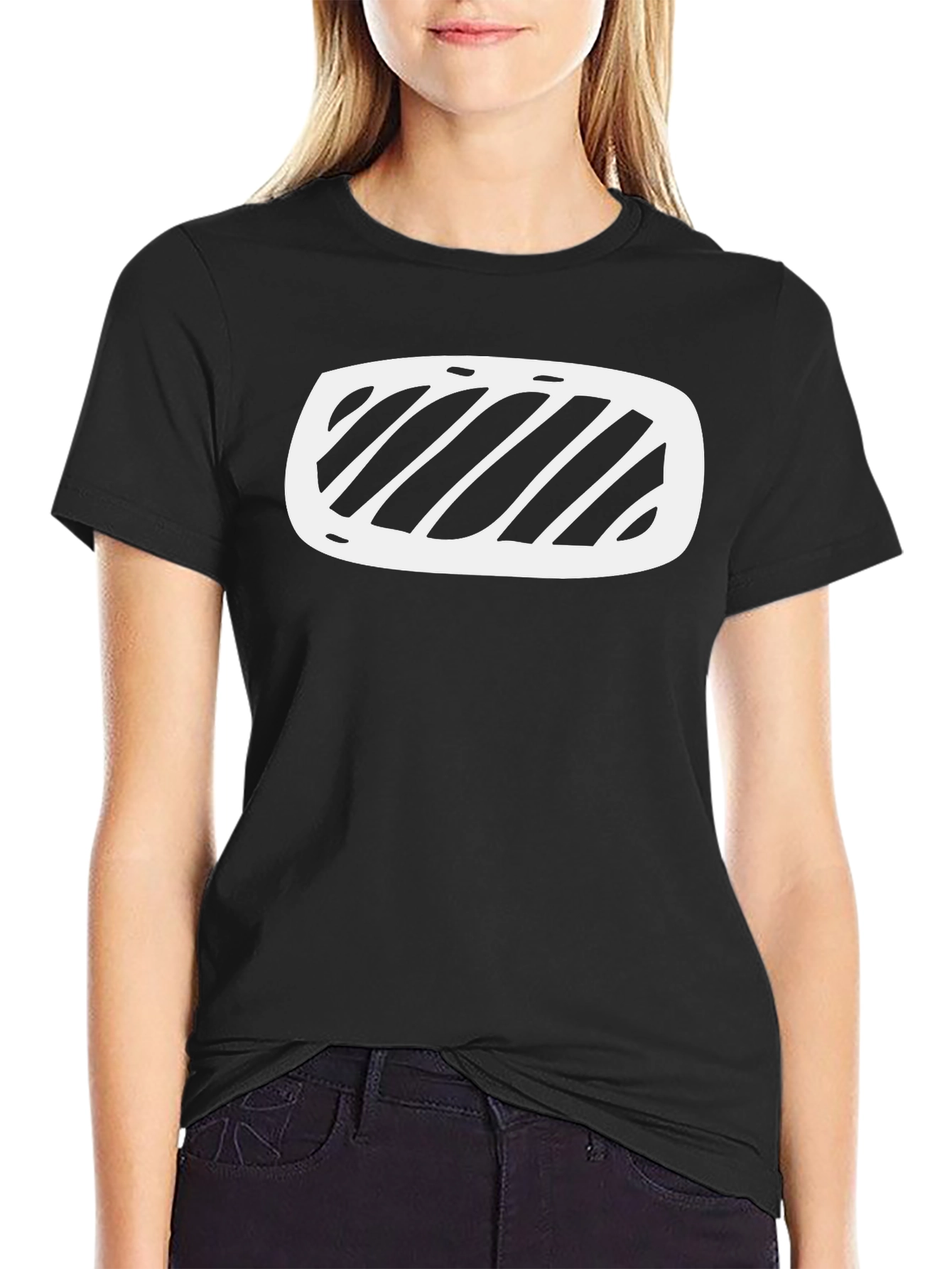 Abstract Graphic Black T-Shirt - Modern Casual Wear