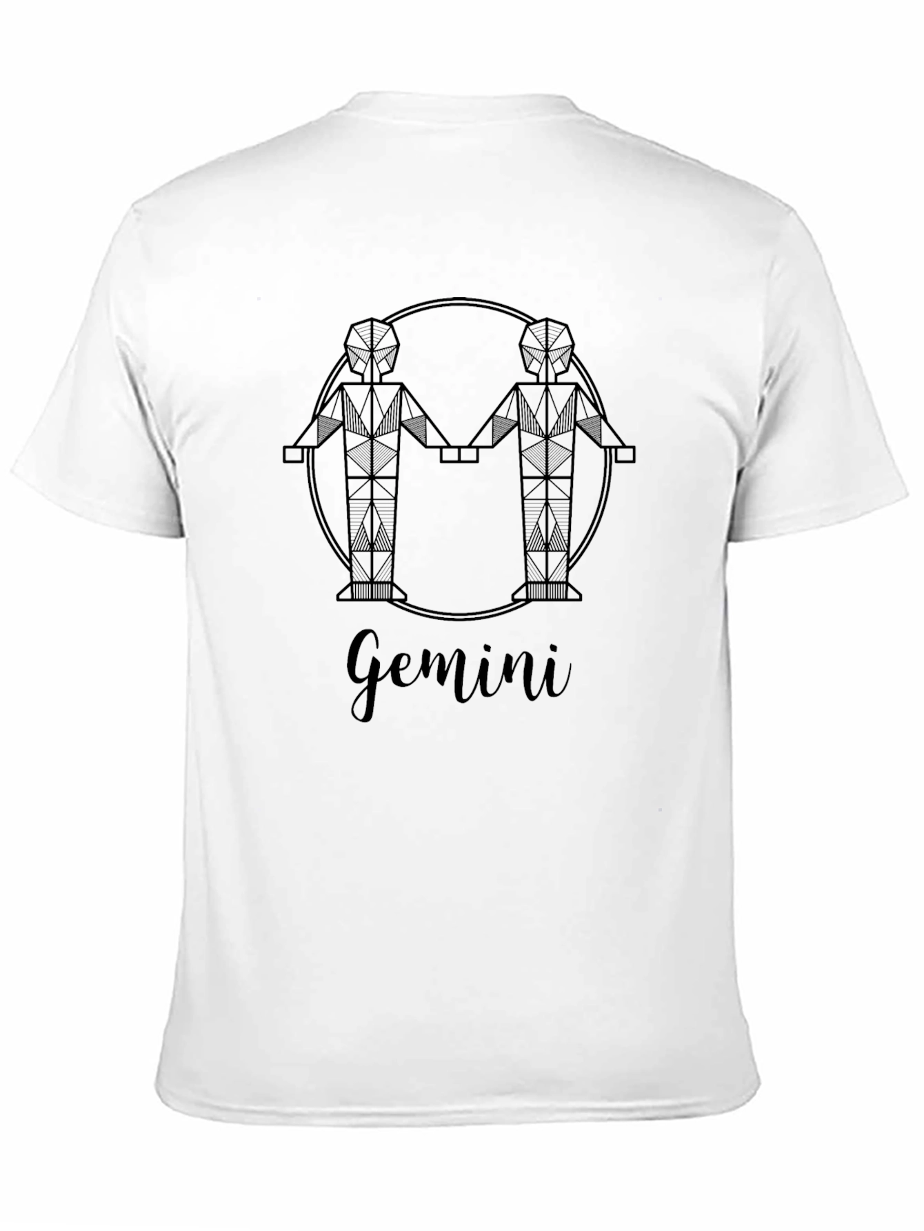 Gemini Zodiac Graphic Black T-Shirt