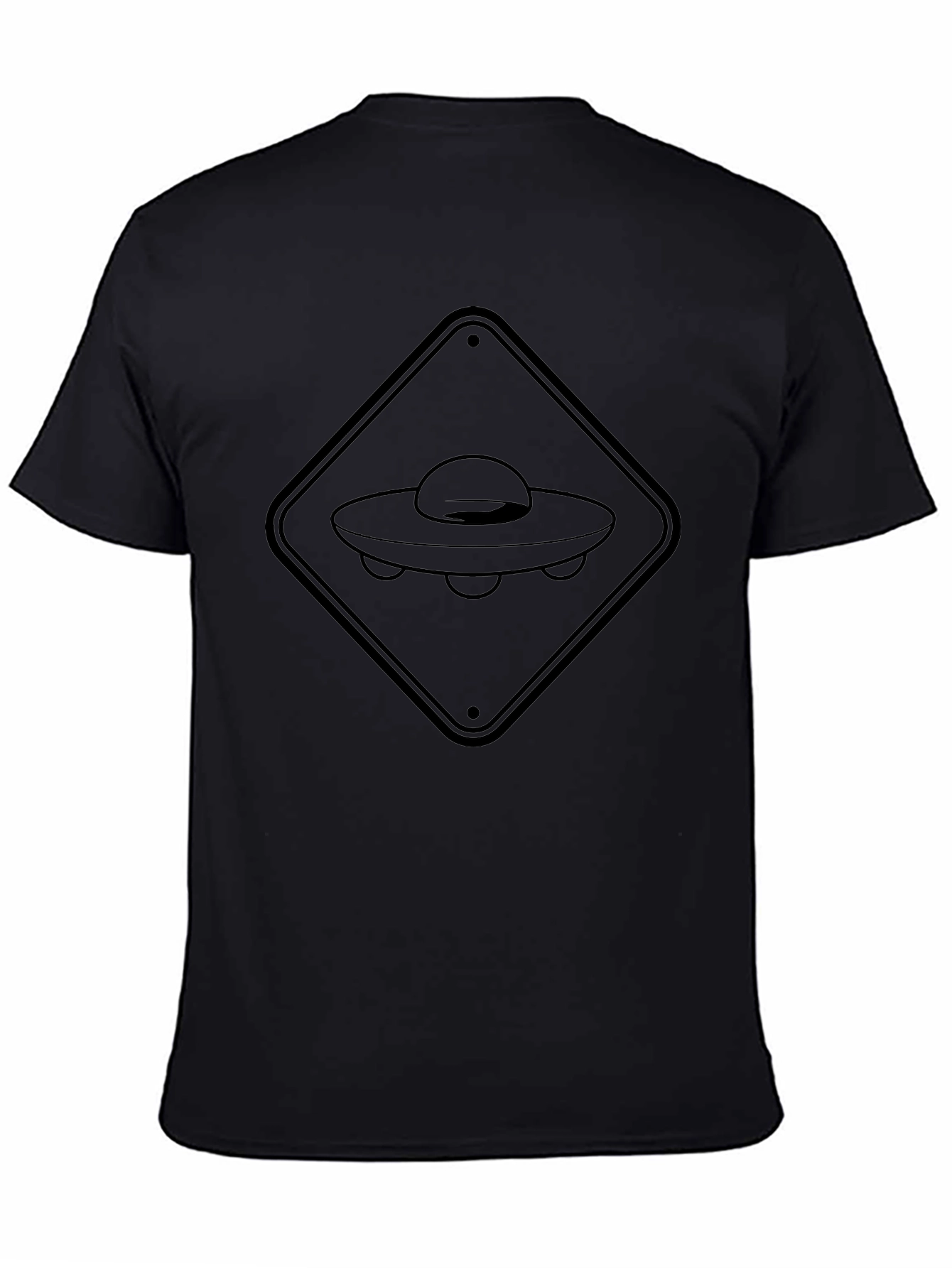 UFO Crossing Black T-Shirt