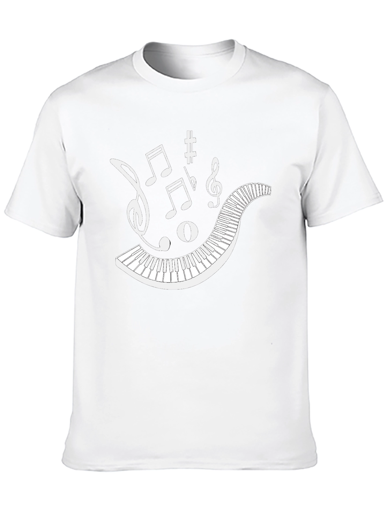 Musical Keys Black Graphic T-Shirt