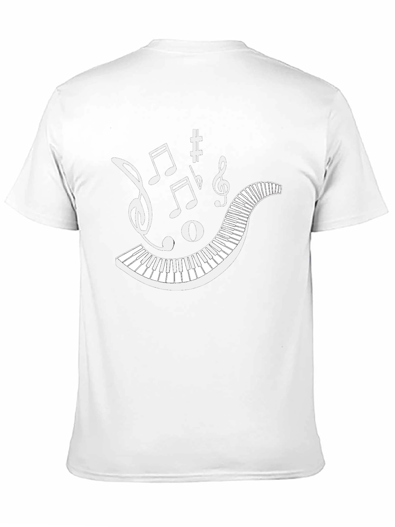 Musical Keys Black Graphic T-Shirt