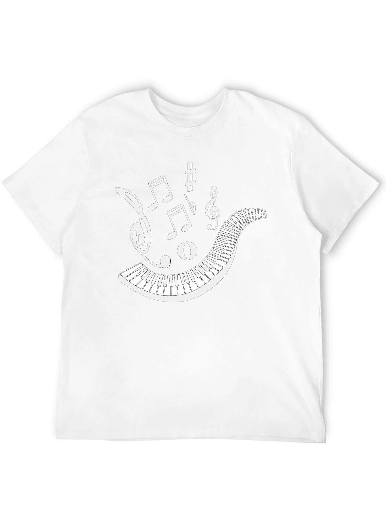 Musical Keys Black Graphic T-Shirt