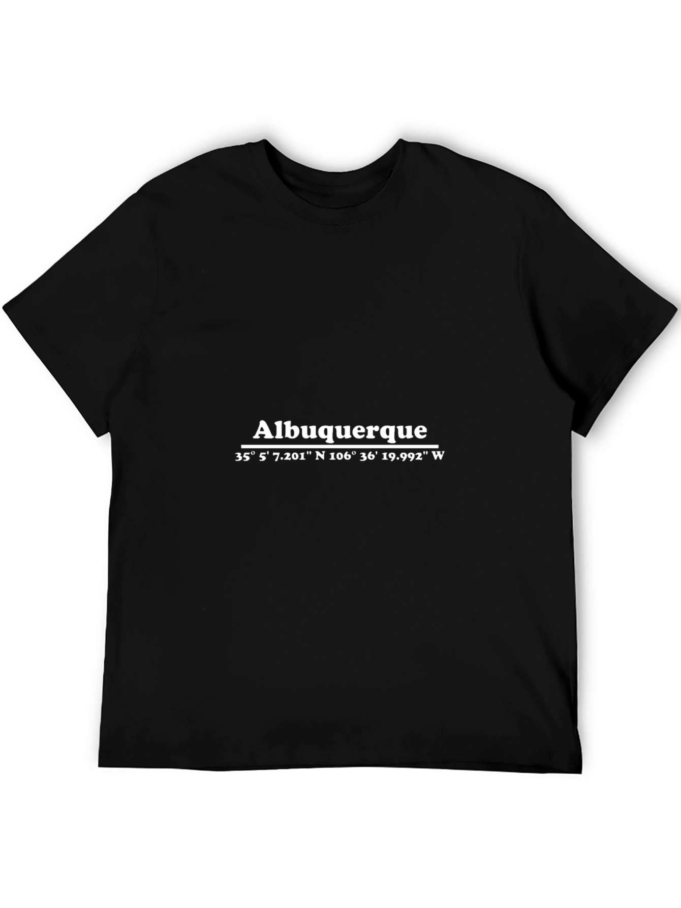 Albuquerque Coordinates Black T-Shirt