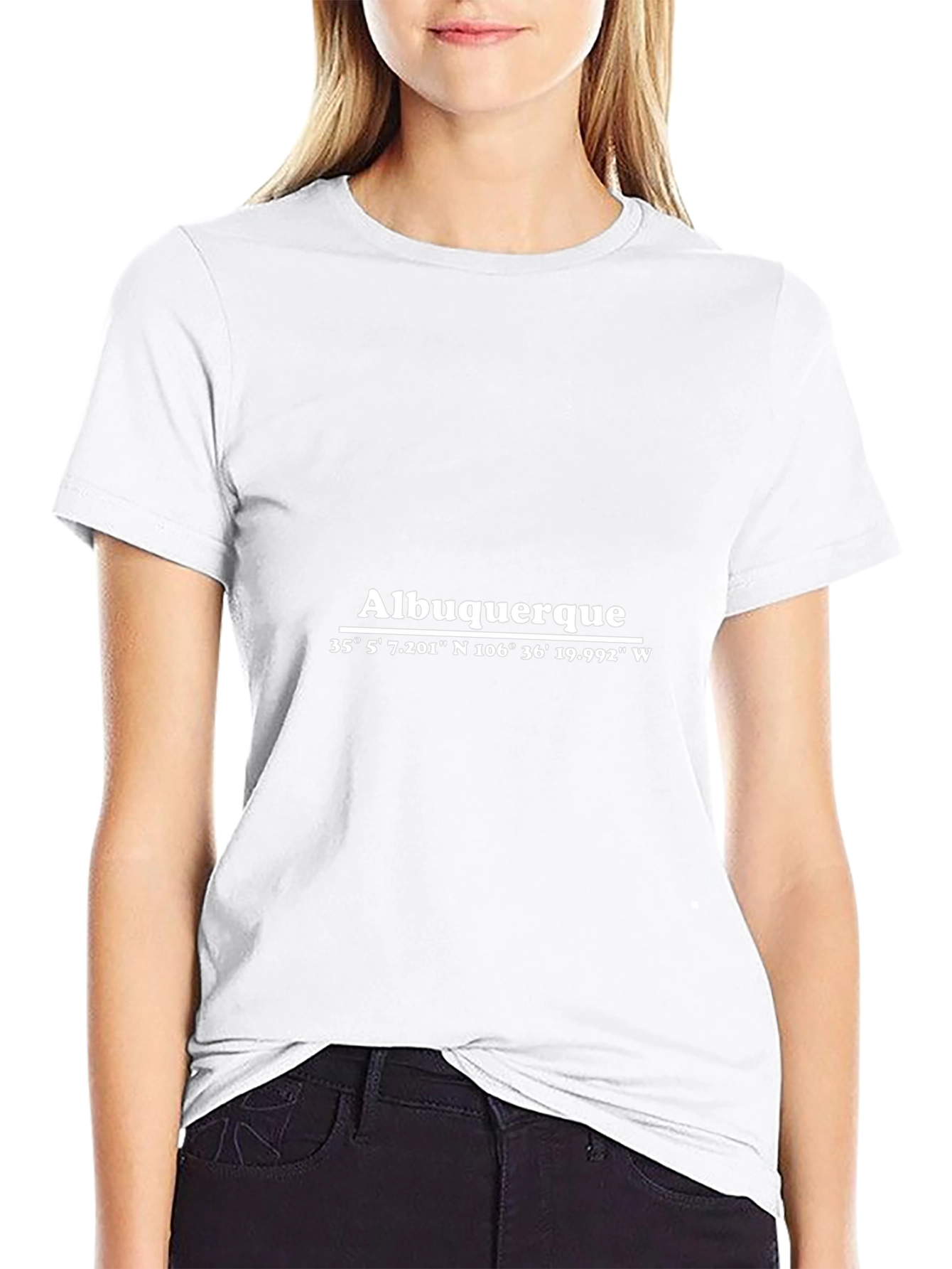 Albuquerque Coordinates Black T-Shirt