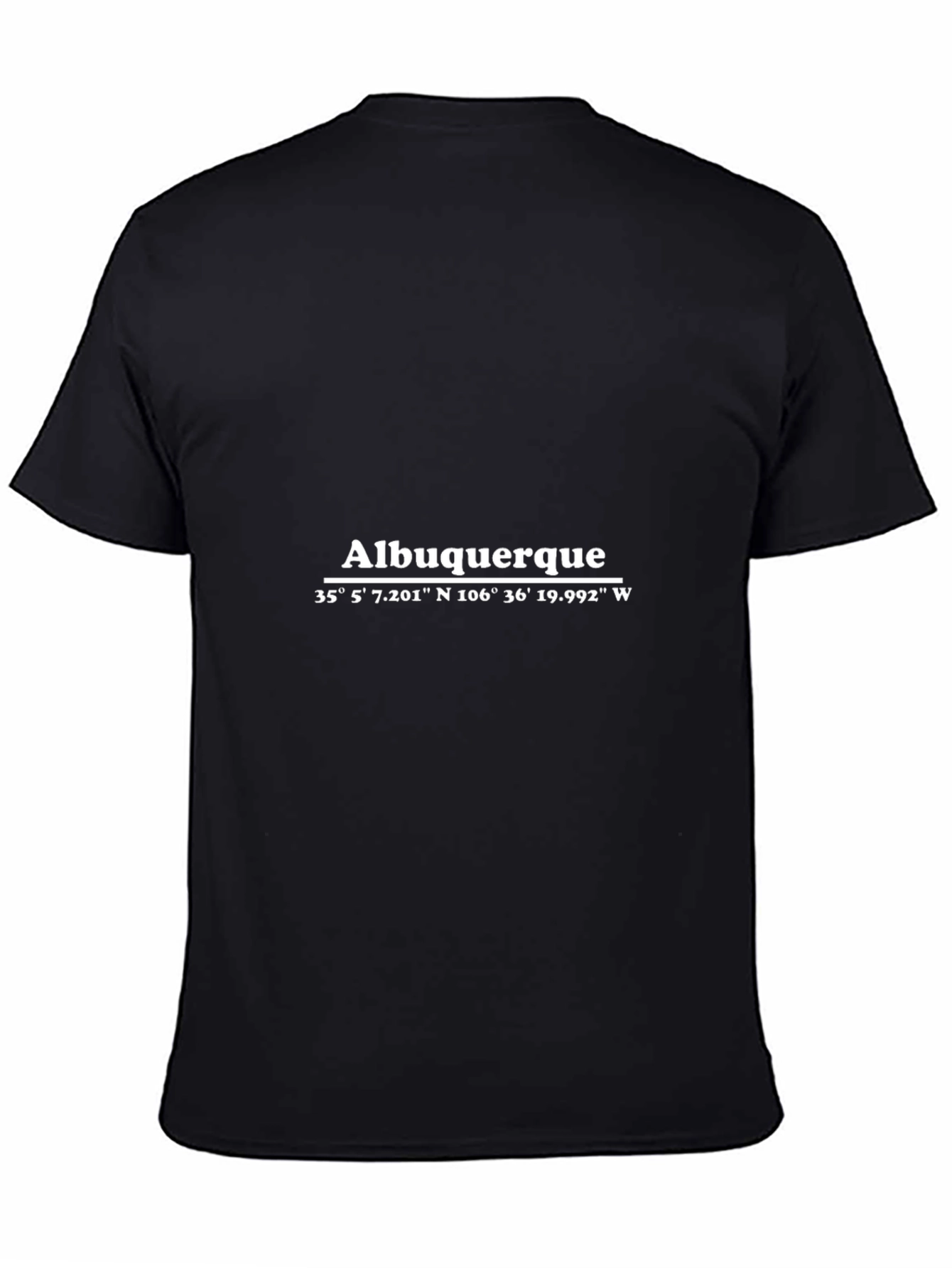 Albuquerque Coordinates Black T-Shirt