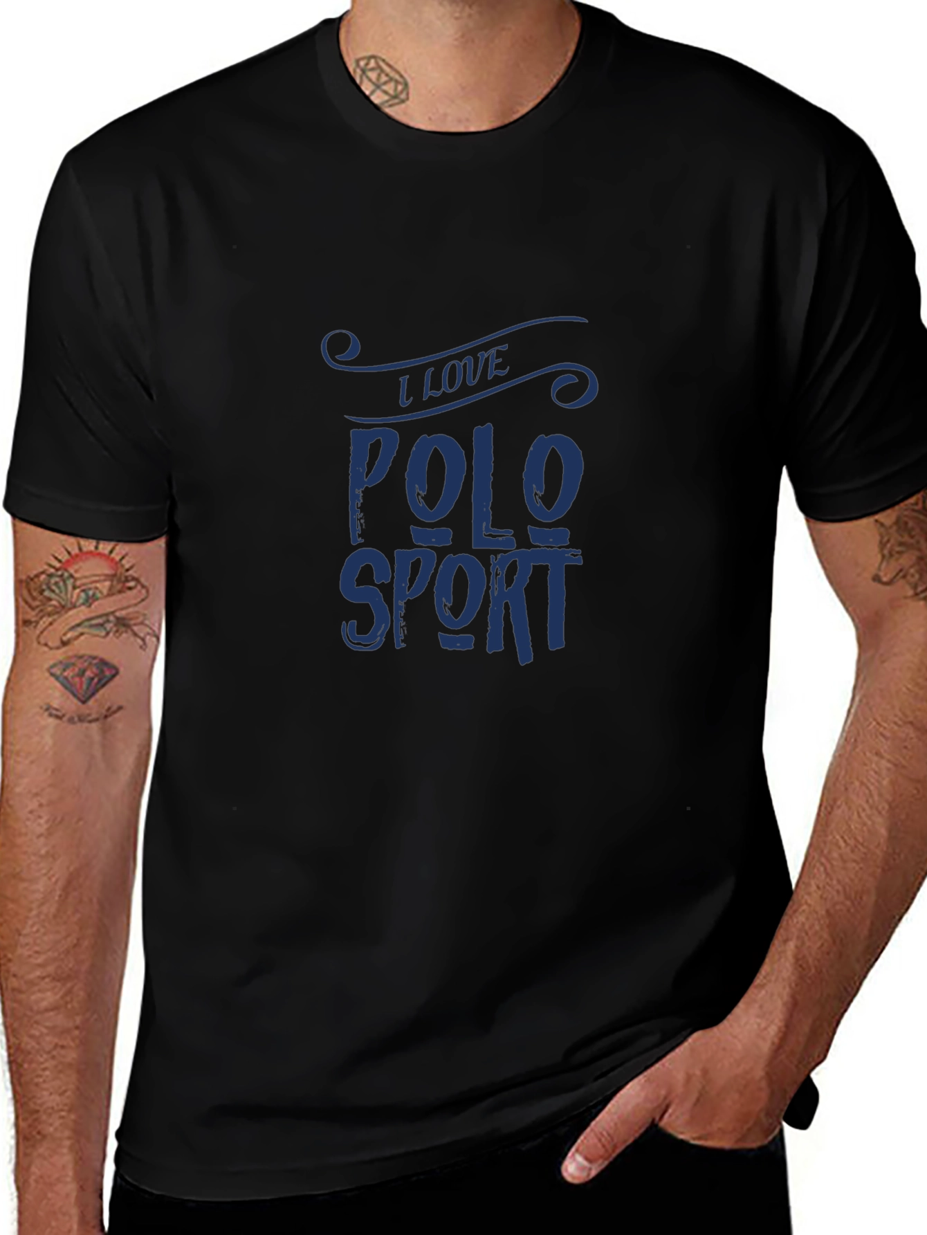 I Love Polo Sport Black T-Shirt