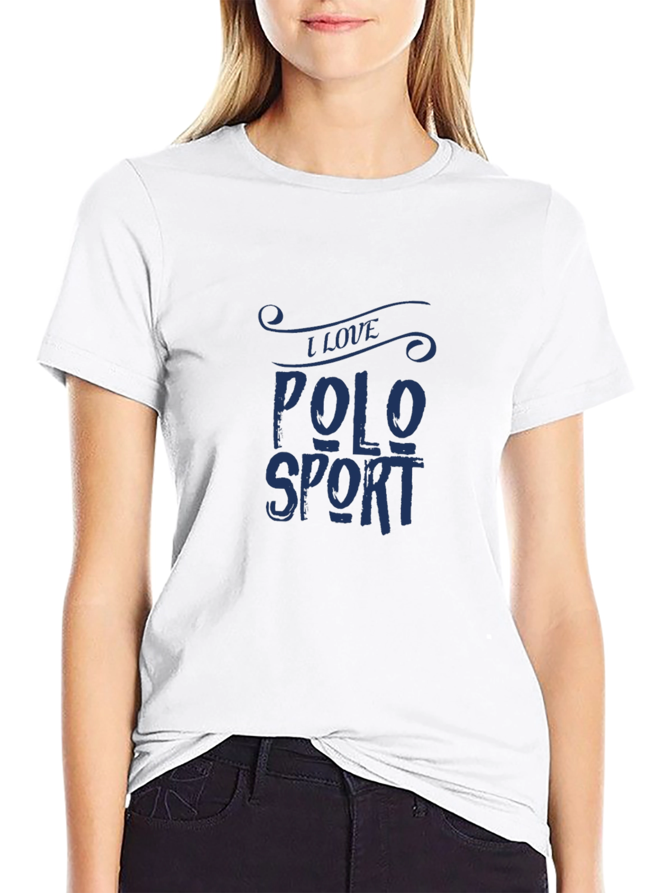 I Love Polo Sport Black T-Shirt