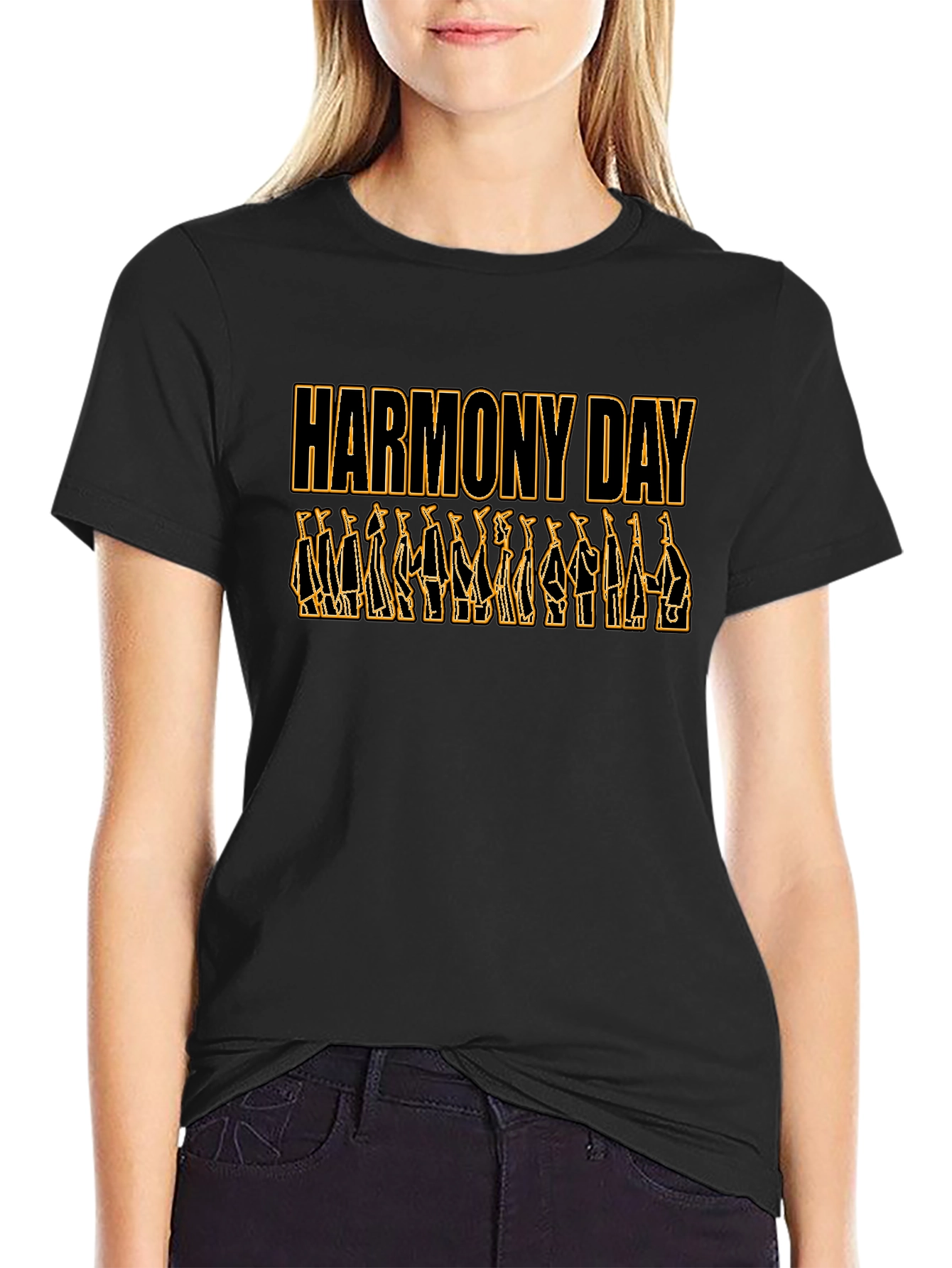 Harmony Day Black T-Shirt