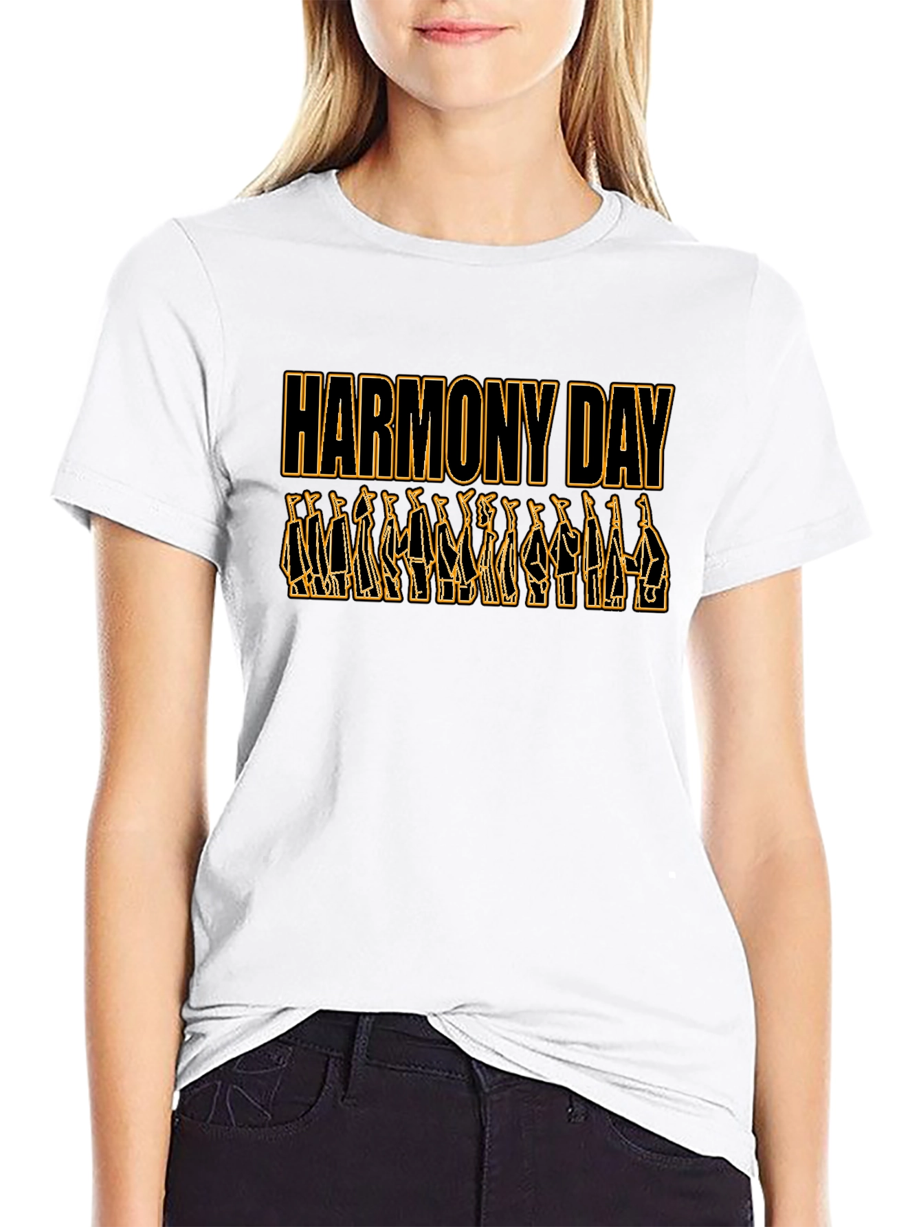 Harmony Day Black T-Shirt
