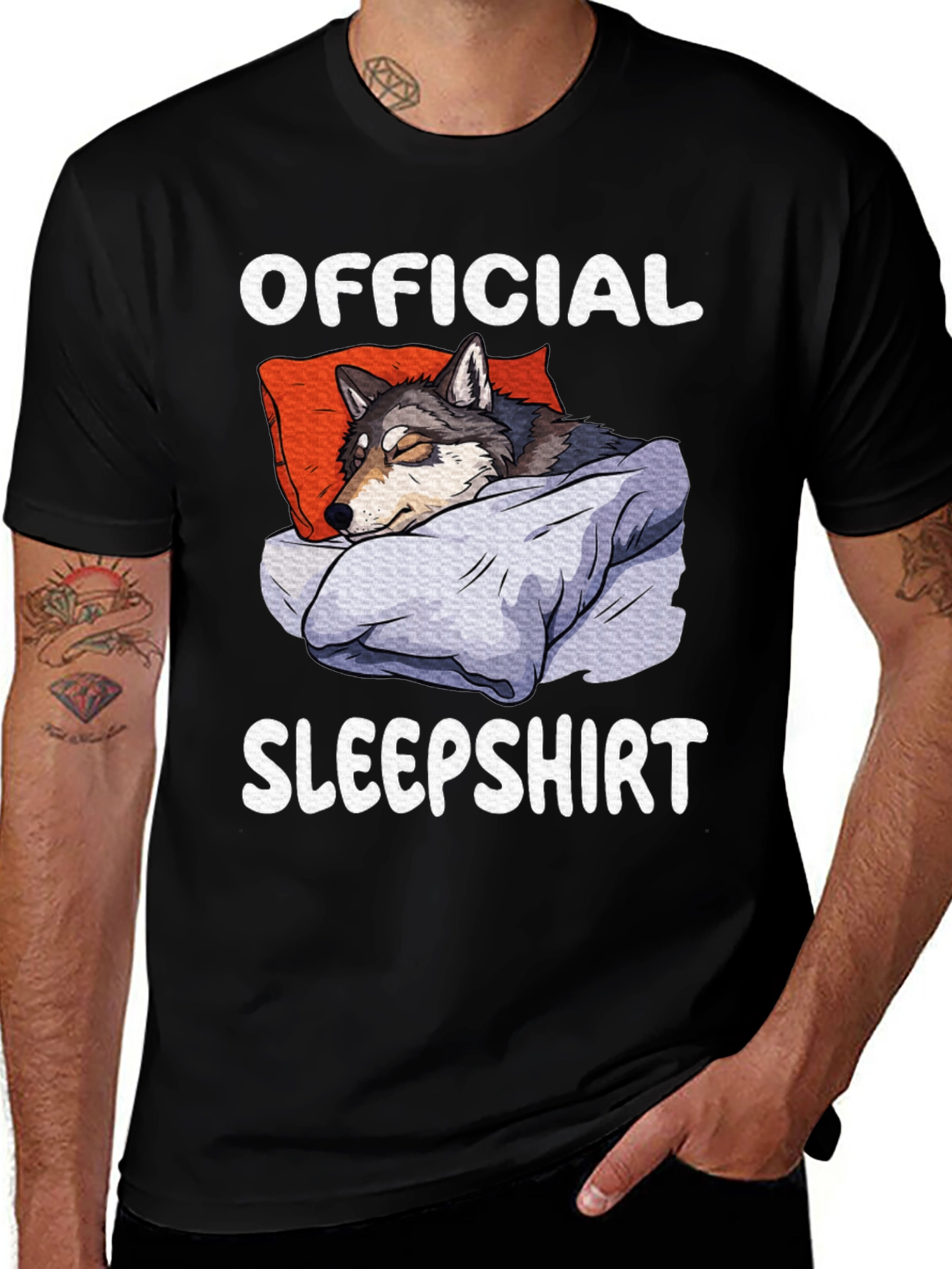 Official Sleepshirt Funny Wolf T-Shirt