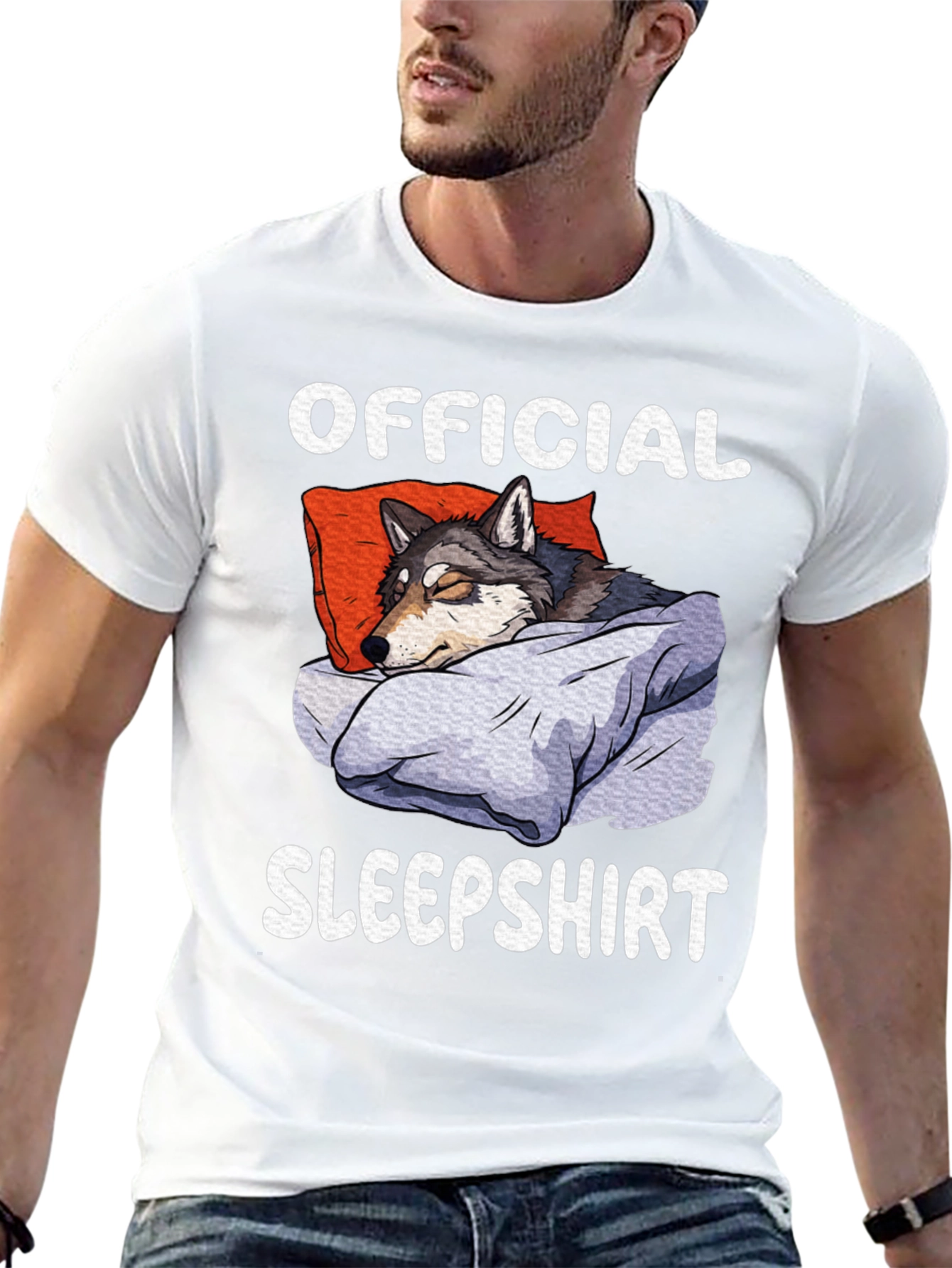 Official Sleepshirt Funny Wolf T-Shirt