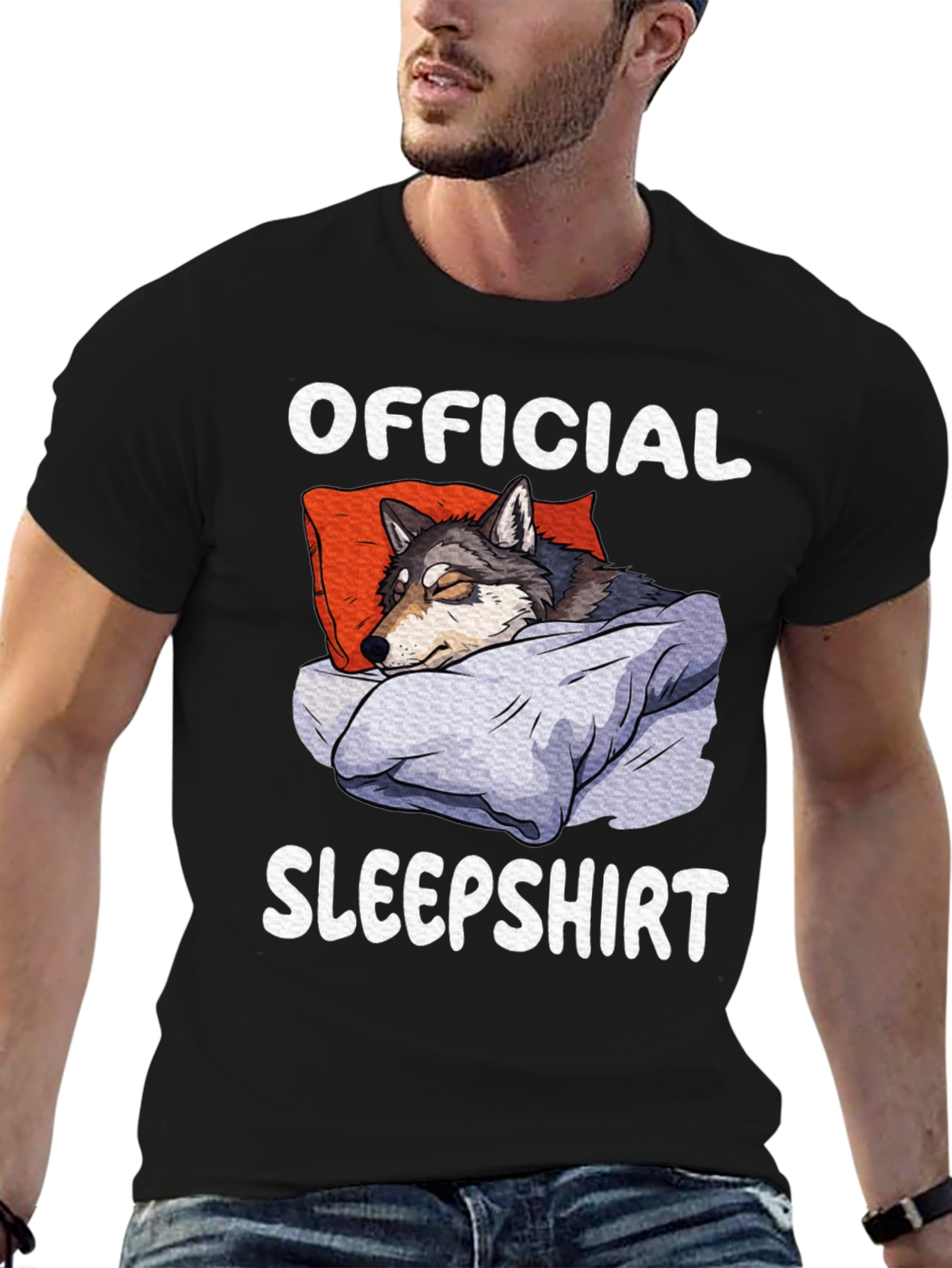 Official Sleepshirt Funny Wolf T-Shirt