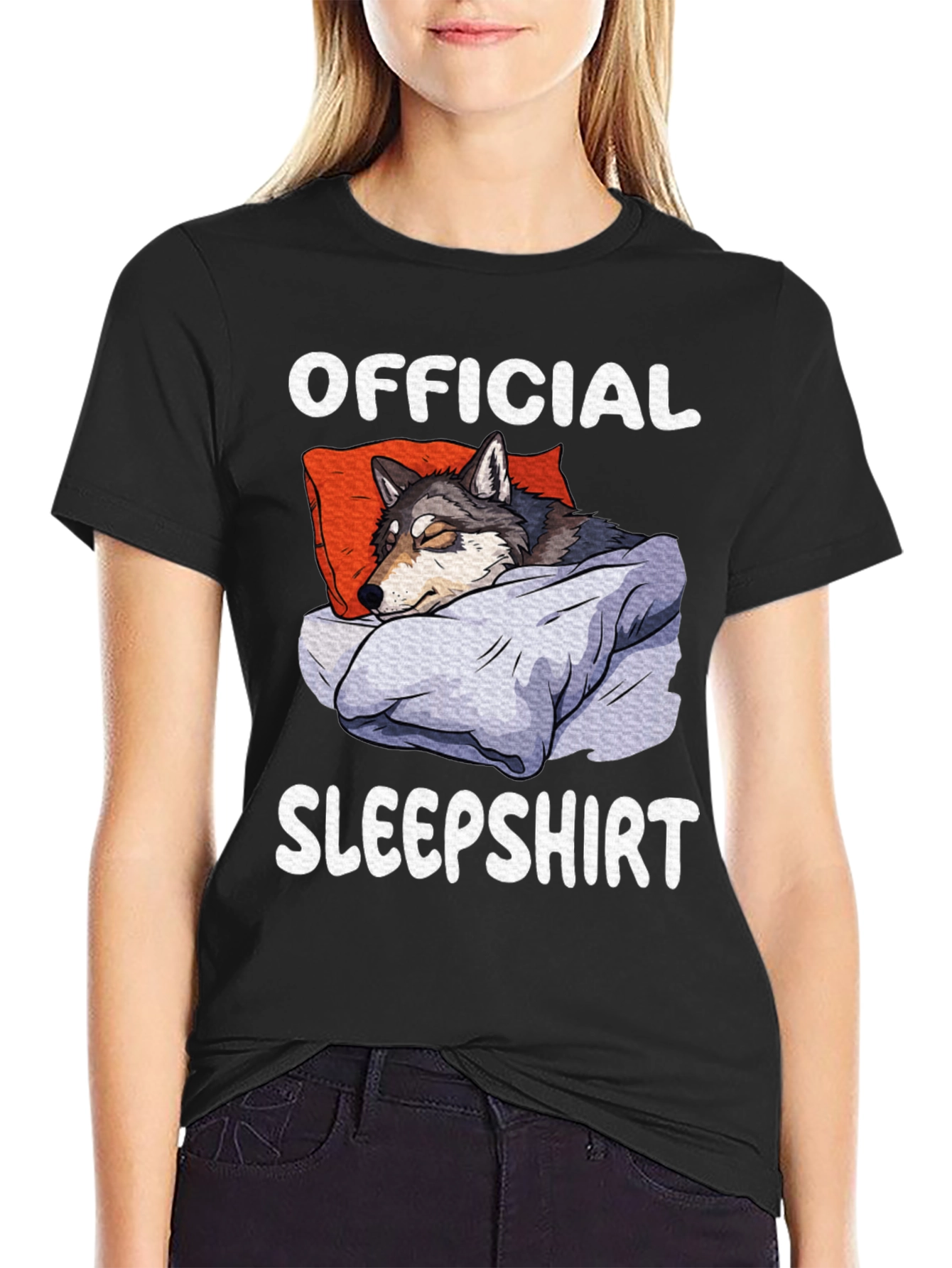 Official Sleepshirt Funny Wolf T-Shirt