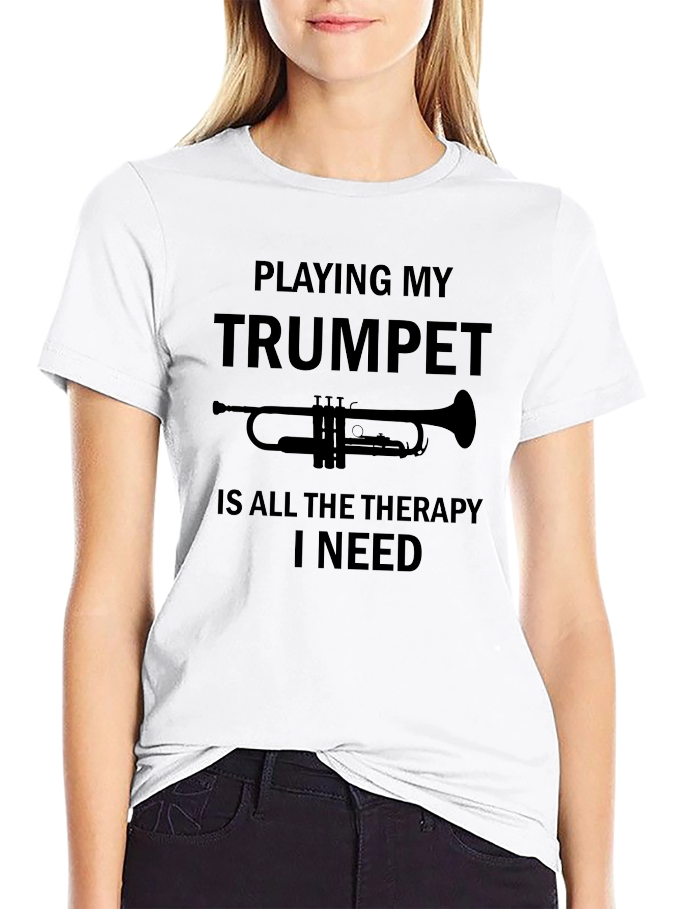 Trumpet Therapy T-Shirt - Musician Humor Tee