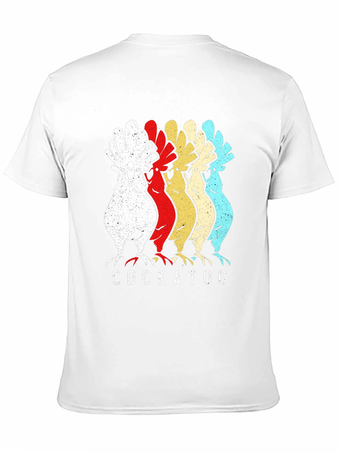Retro Cockatoo Graphic Tee - Unique Bird Lover T-Shirt