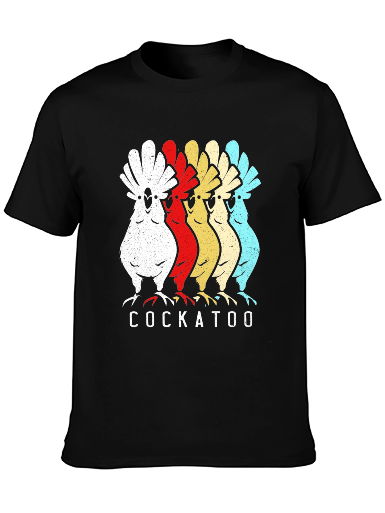 Retro Cockatoo Graphic Tee - Unique Bird Lover T-Shirt