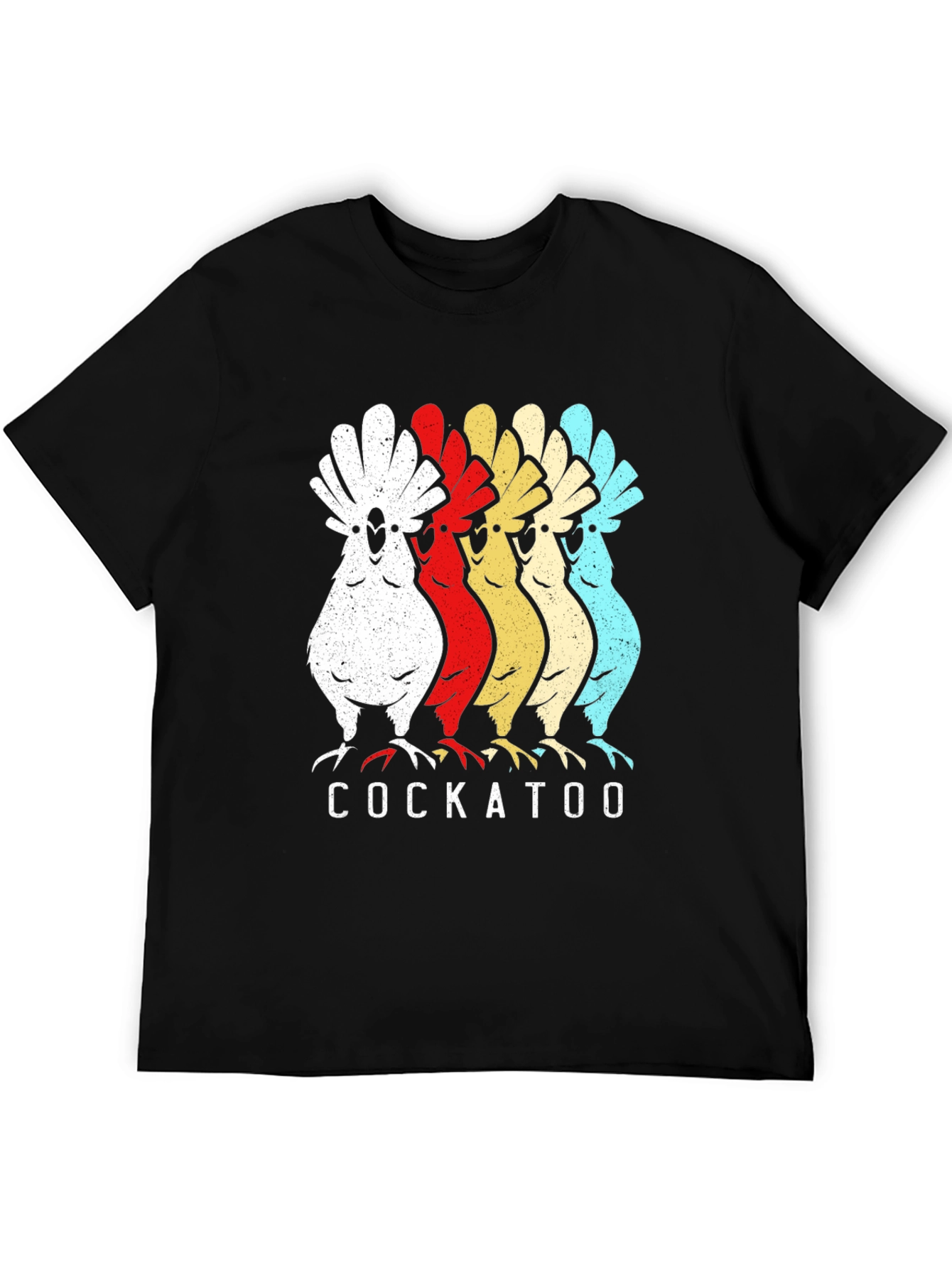 Retro Cockatoo Graphic Tee - Unique Bird Lover T-Shirt