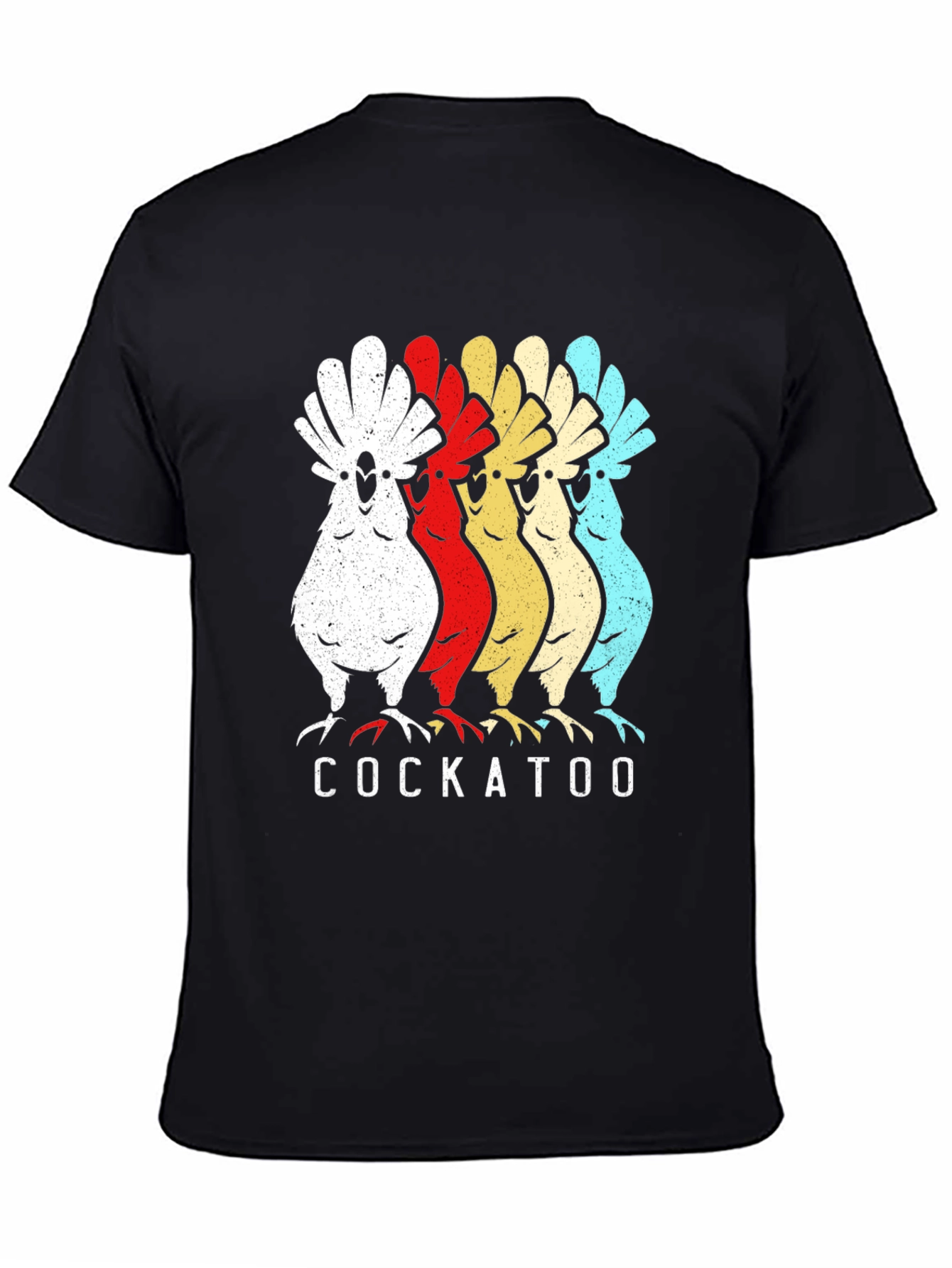 Retro Cockatoo Graphic Tee - Unique Bird Lover T-Shirt