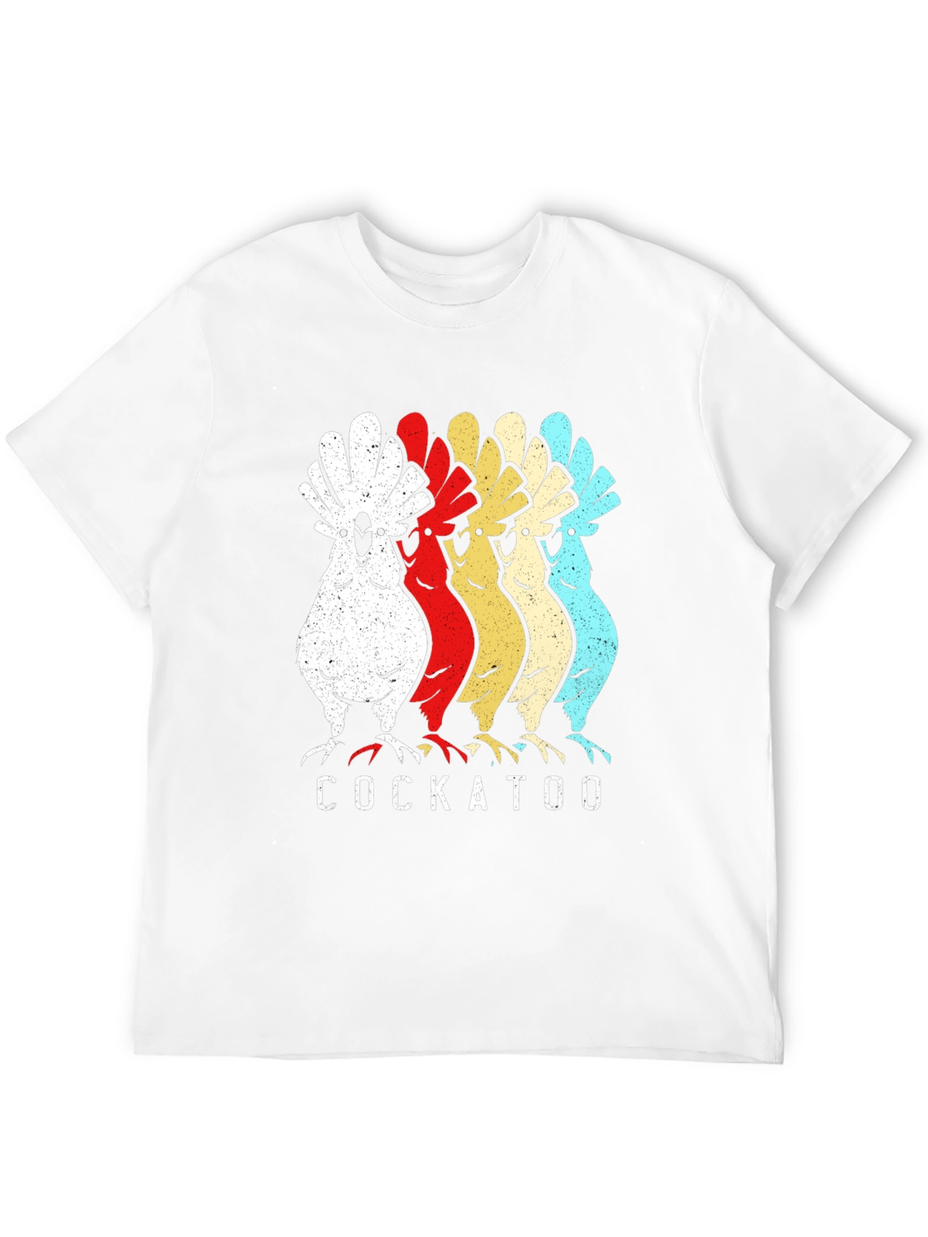 Retro Cockatoo Graphic Tee - Unique Bird Lover T-Shirt