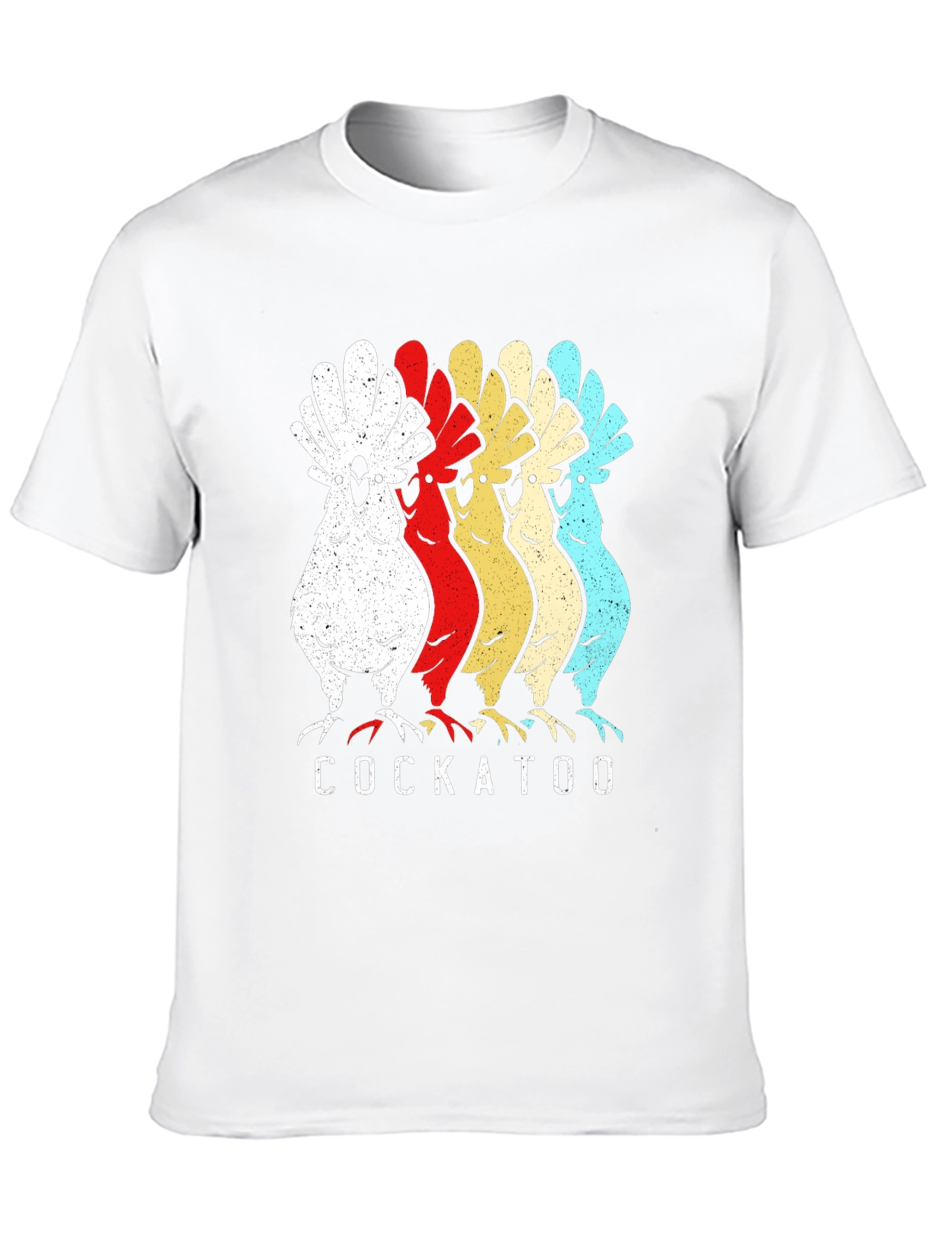 Retro Cockatoo Graphic Tee - Unique Bird Lover T-Shirt