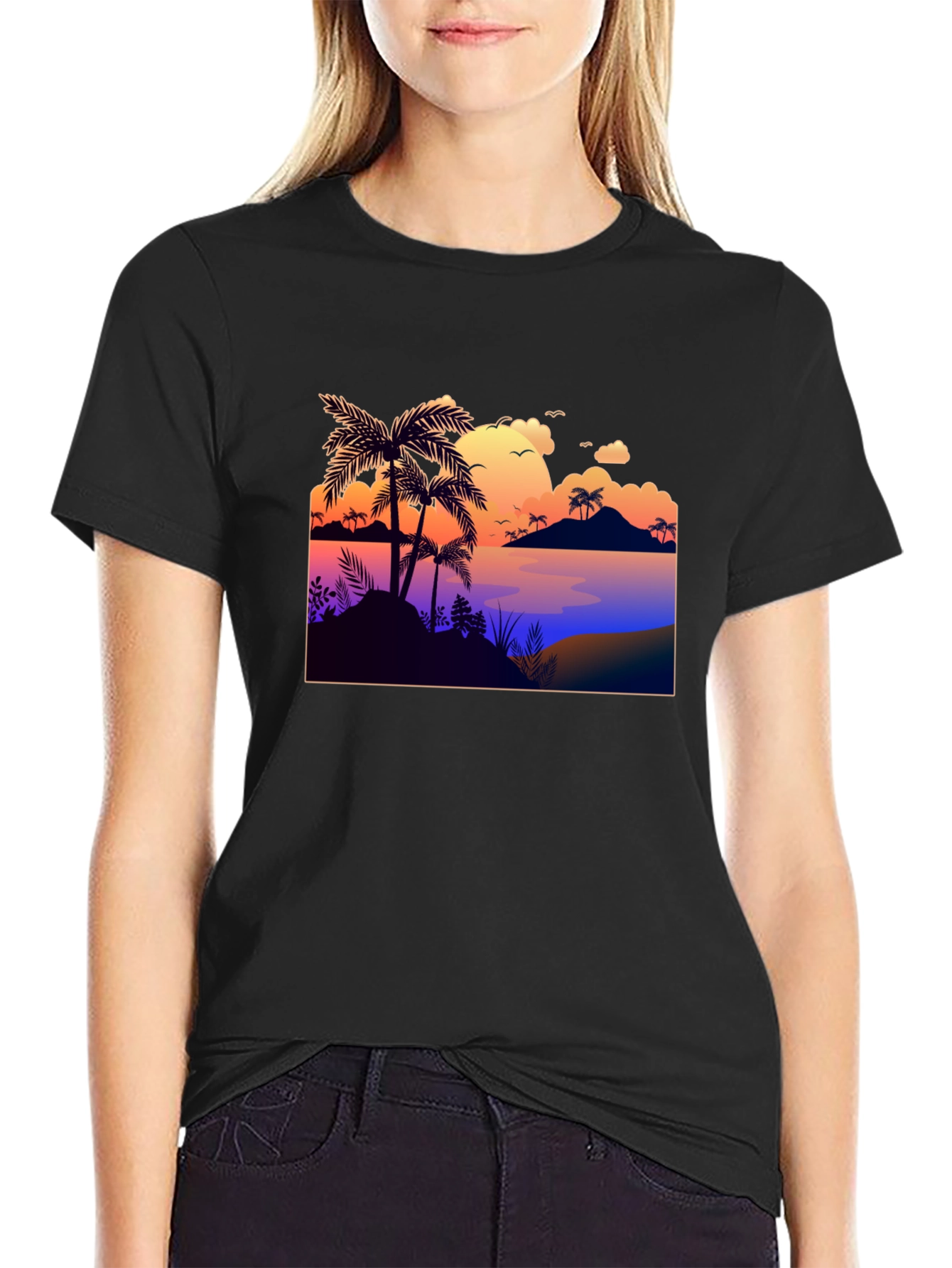 Sunset Palms Graphic Tee