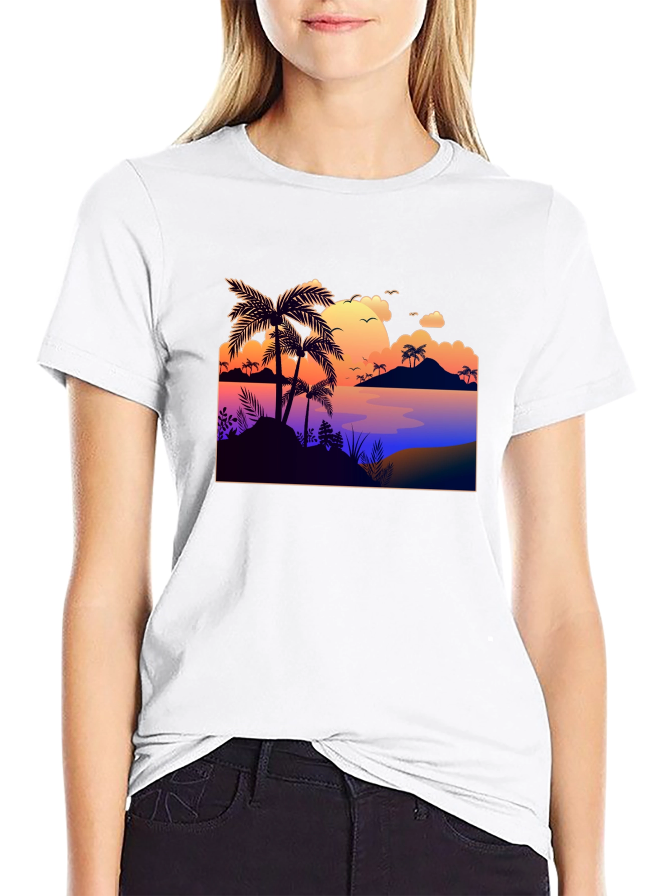 Sunset Palms Graphic Tee