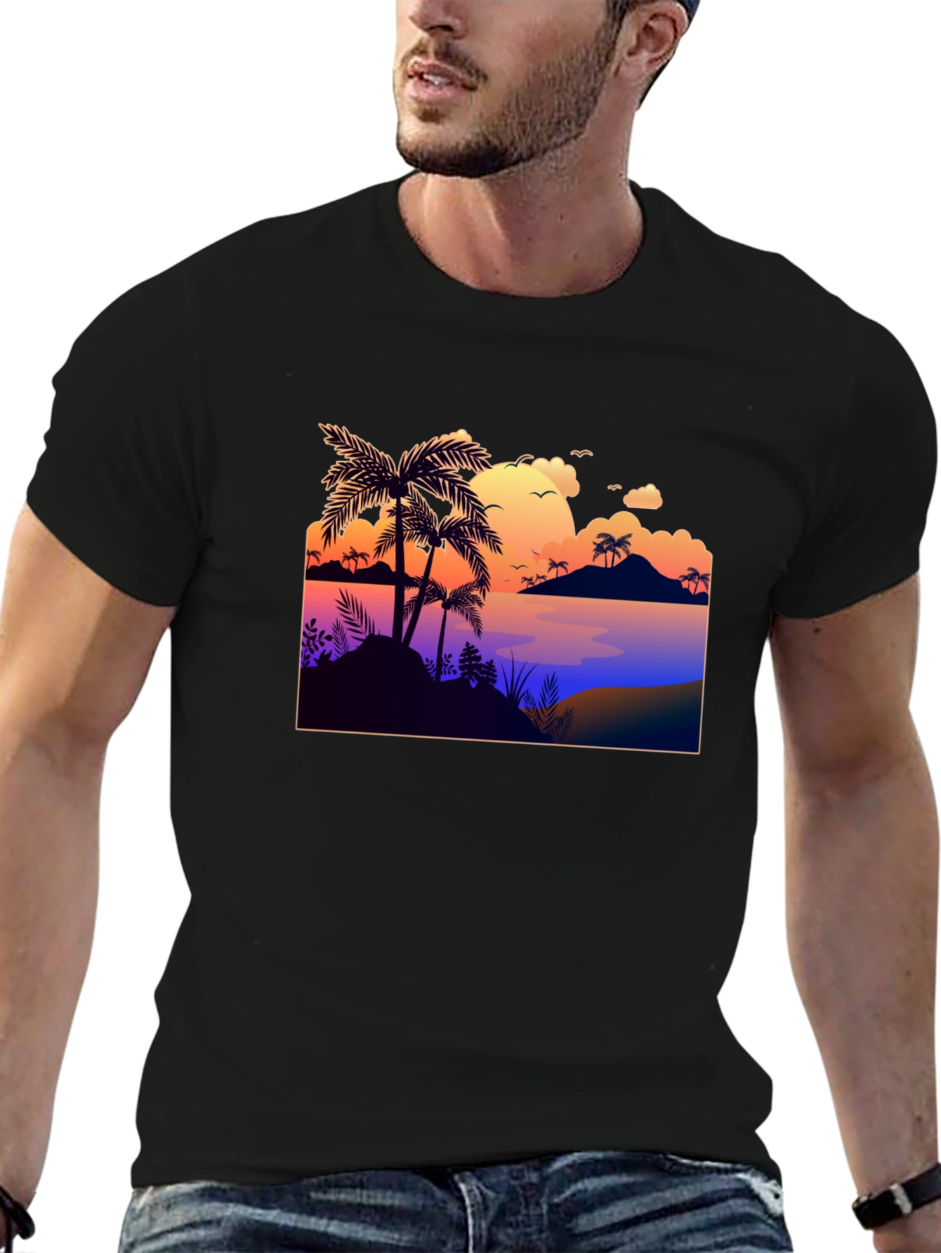 Sunset Palms Graphic Tee