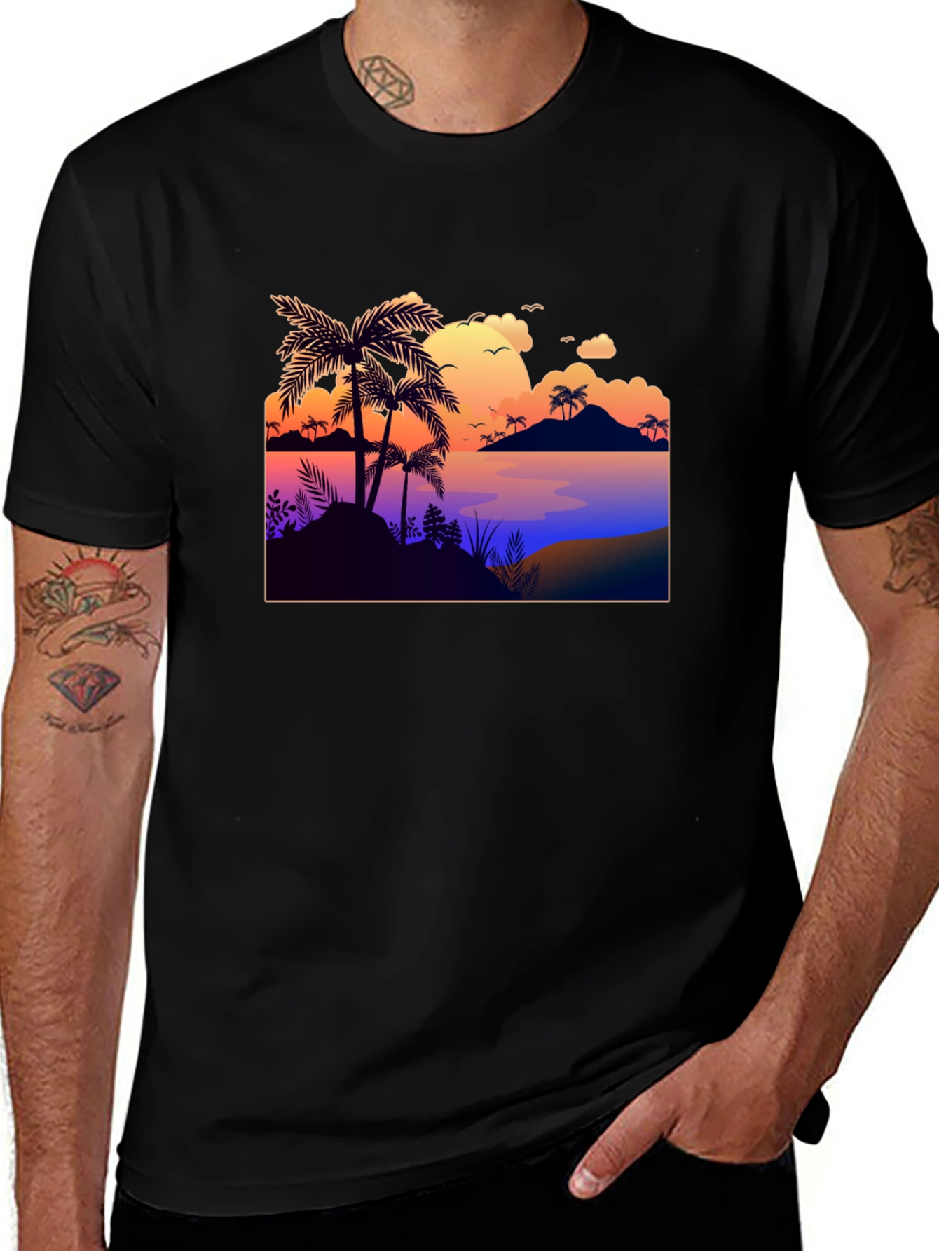 Sunset Palms Graphic Tee