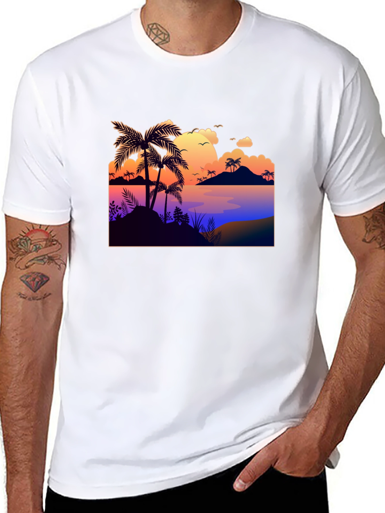 Sunset Palms Graphic Tee