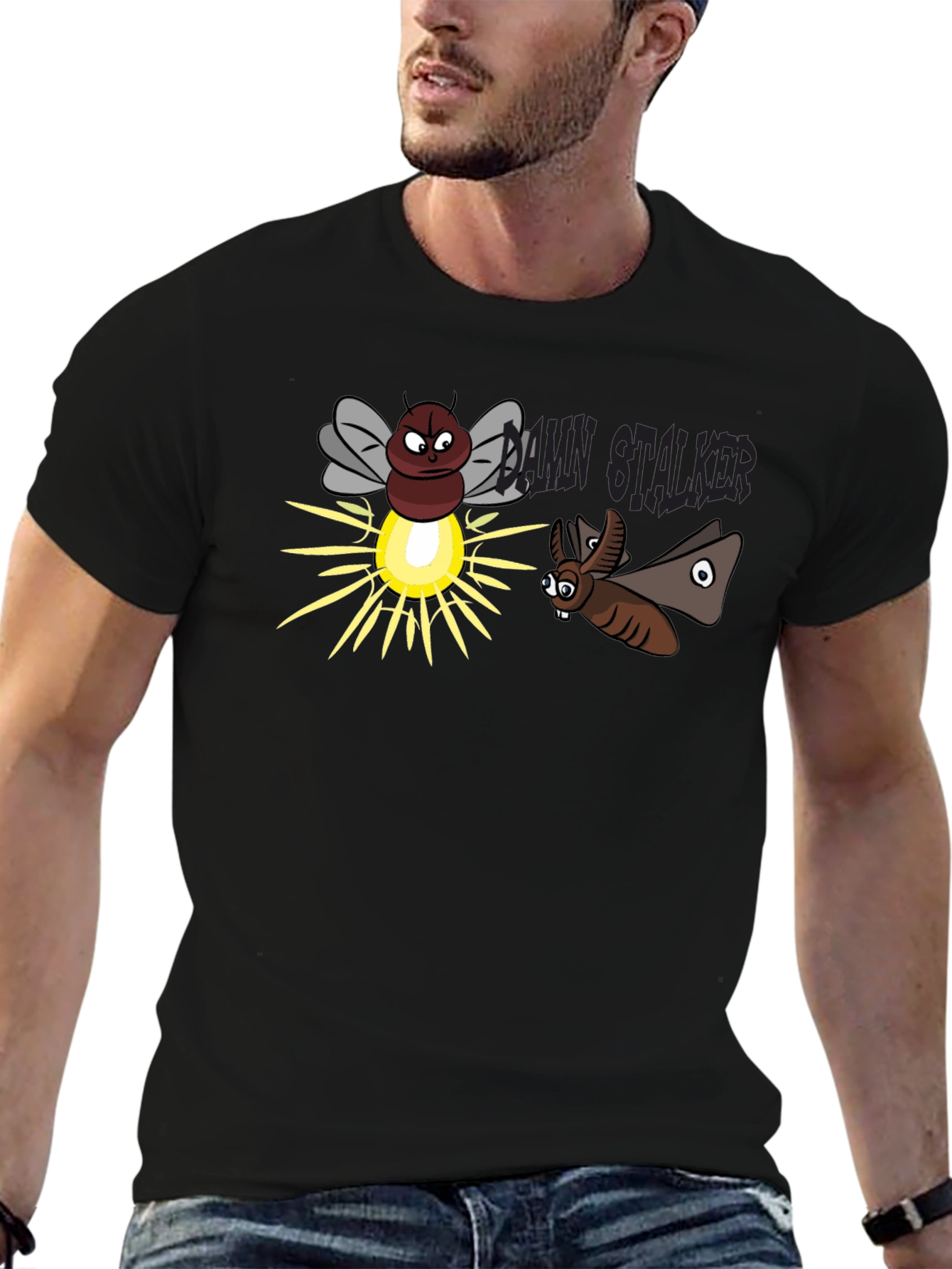 Funny Stalker Cartoon T-Shirt