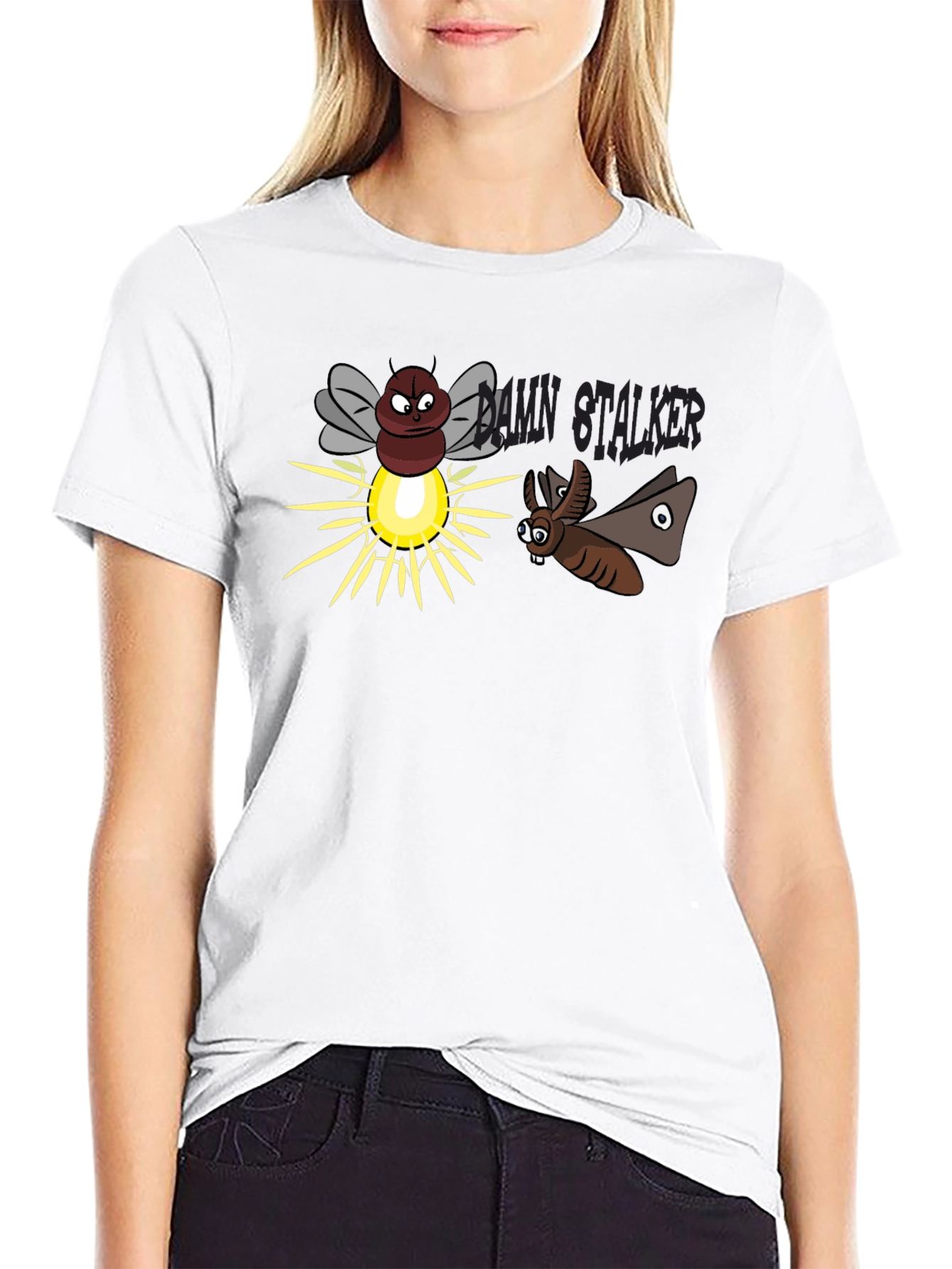 Funny Stalker Cartoon T-Shirt