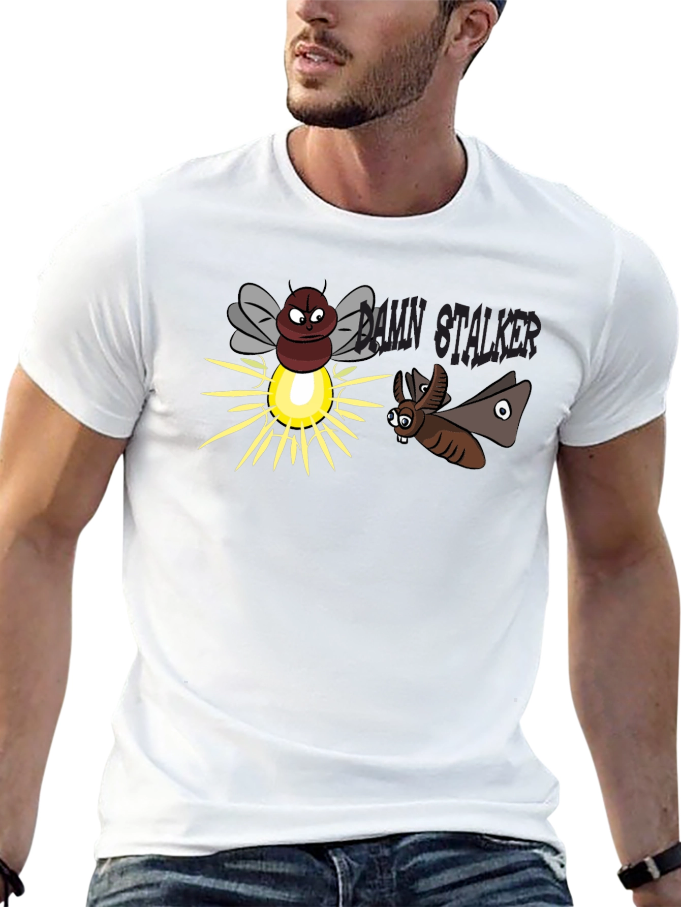 Funny Stalker Cartoon T-Shirt
