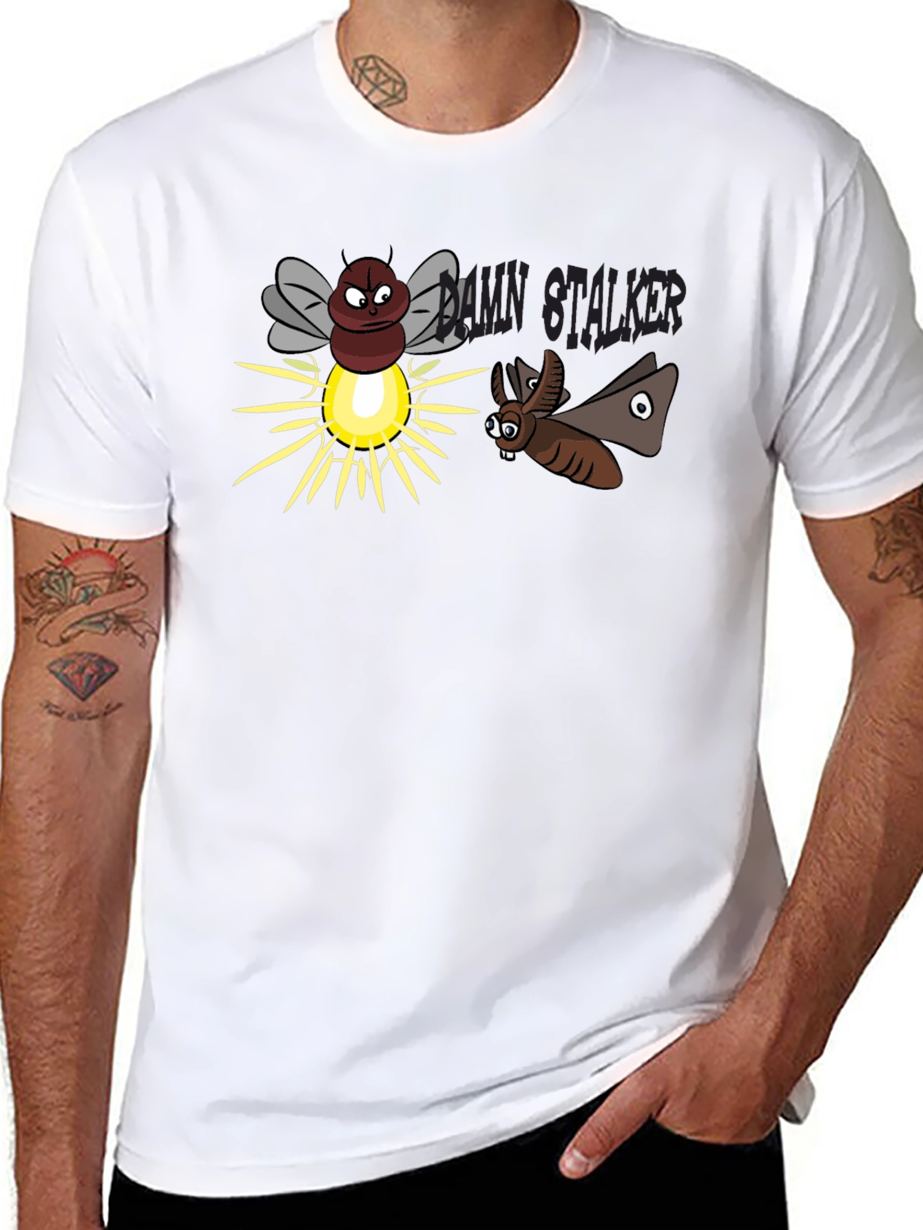 Funny Stalker Cartoon T-Shirt