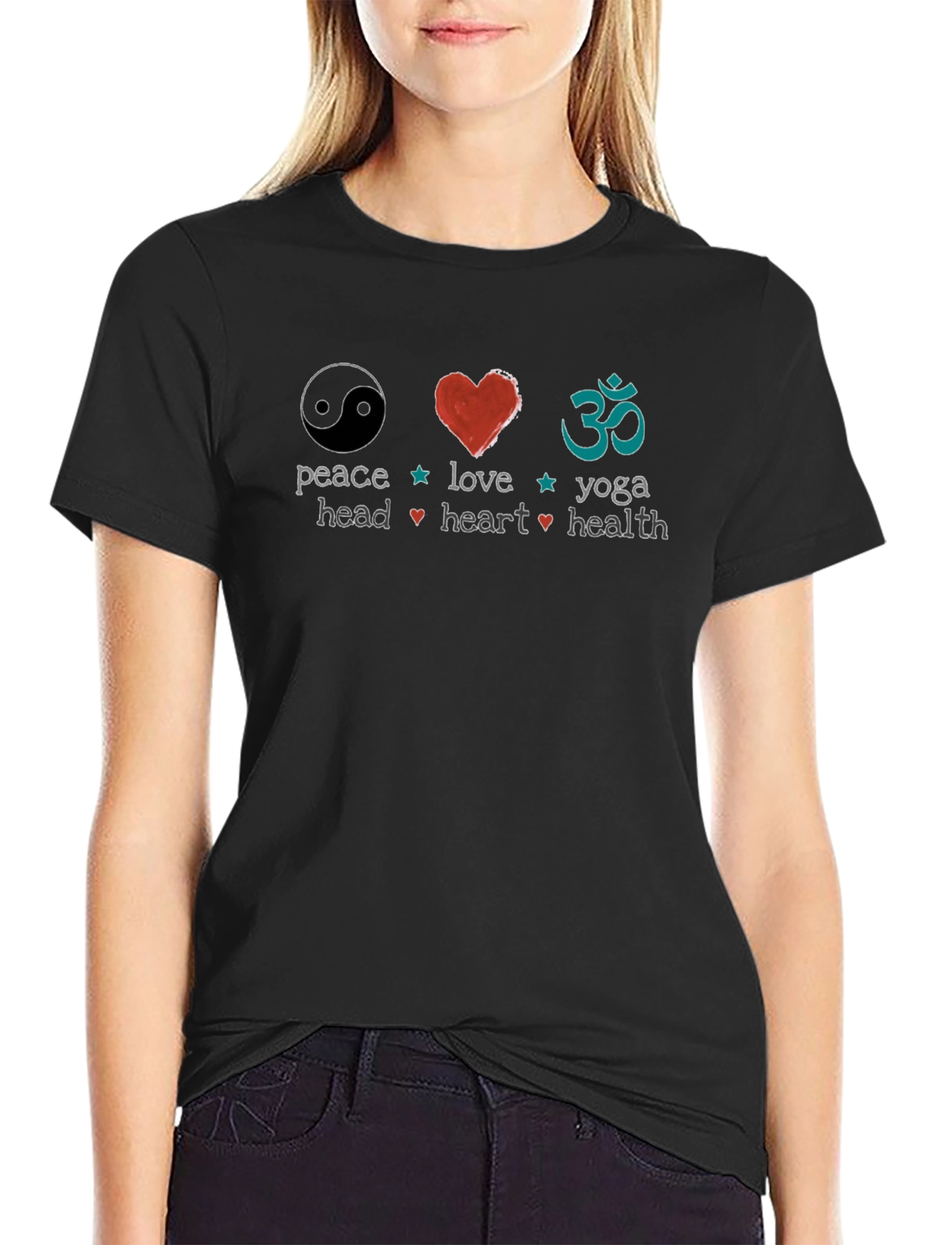 Peace Love Yoga Graphic Tee