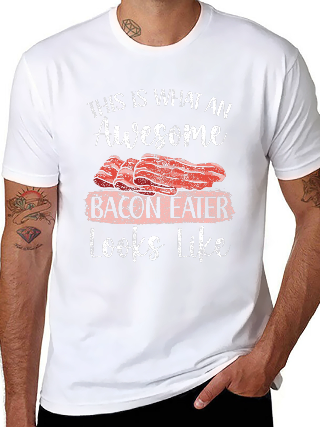 Awesome Bacon Eater Graphic T-Shirt