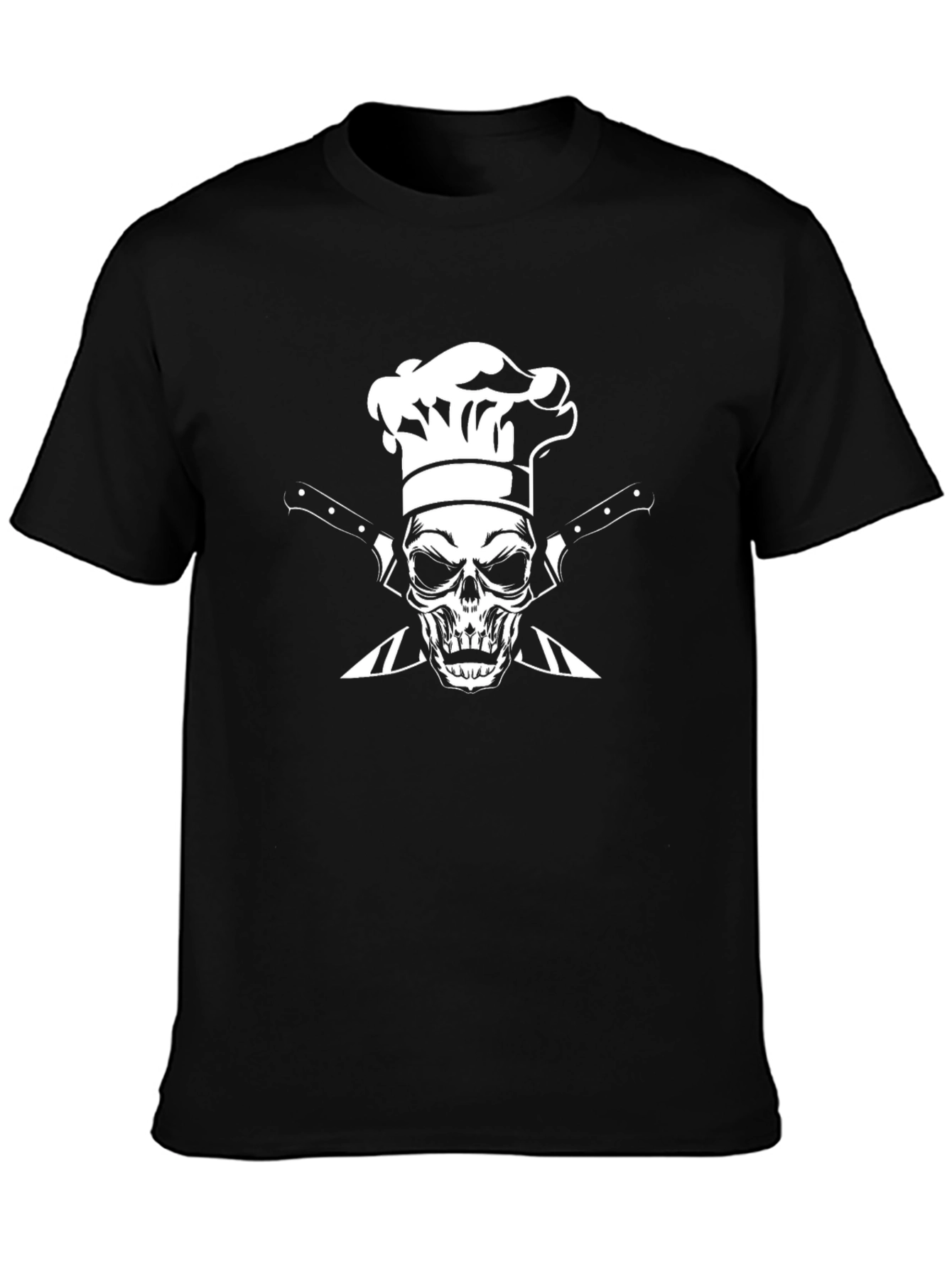 Chef Skull Graphic T-Shirt - Culinary Pirate Design