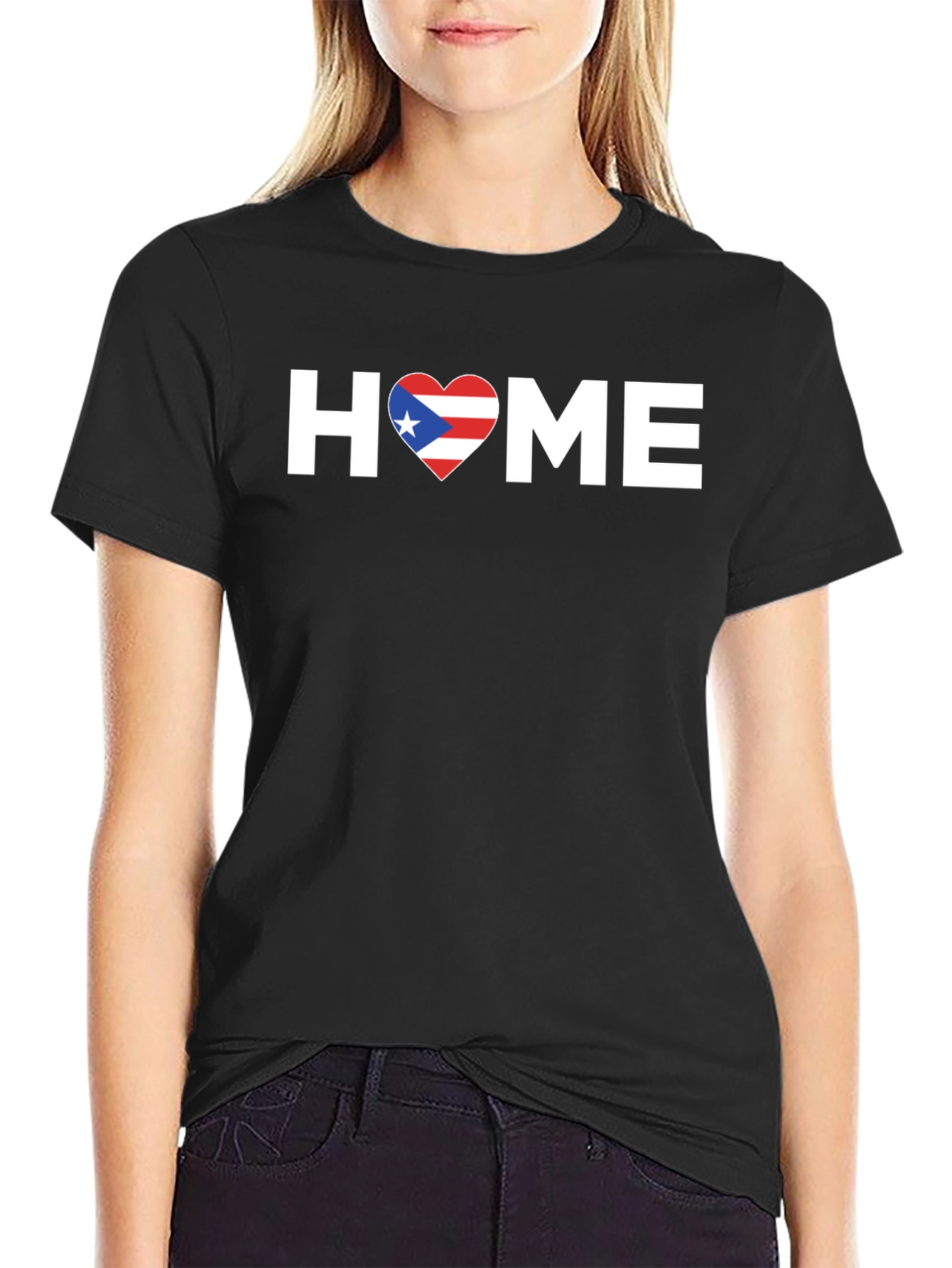 Puerto Rico Home T-Shirt - Flag Heart