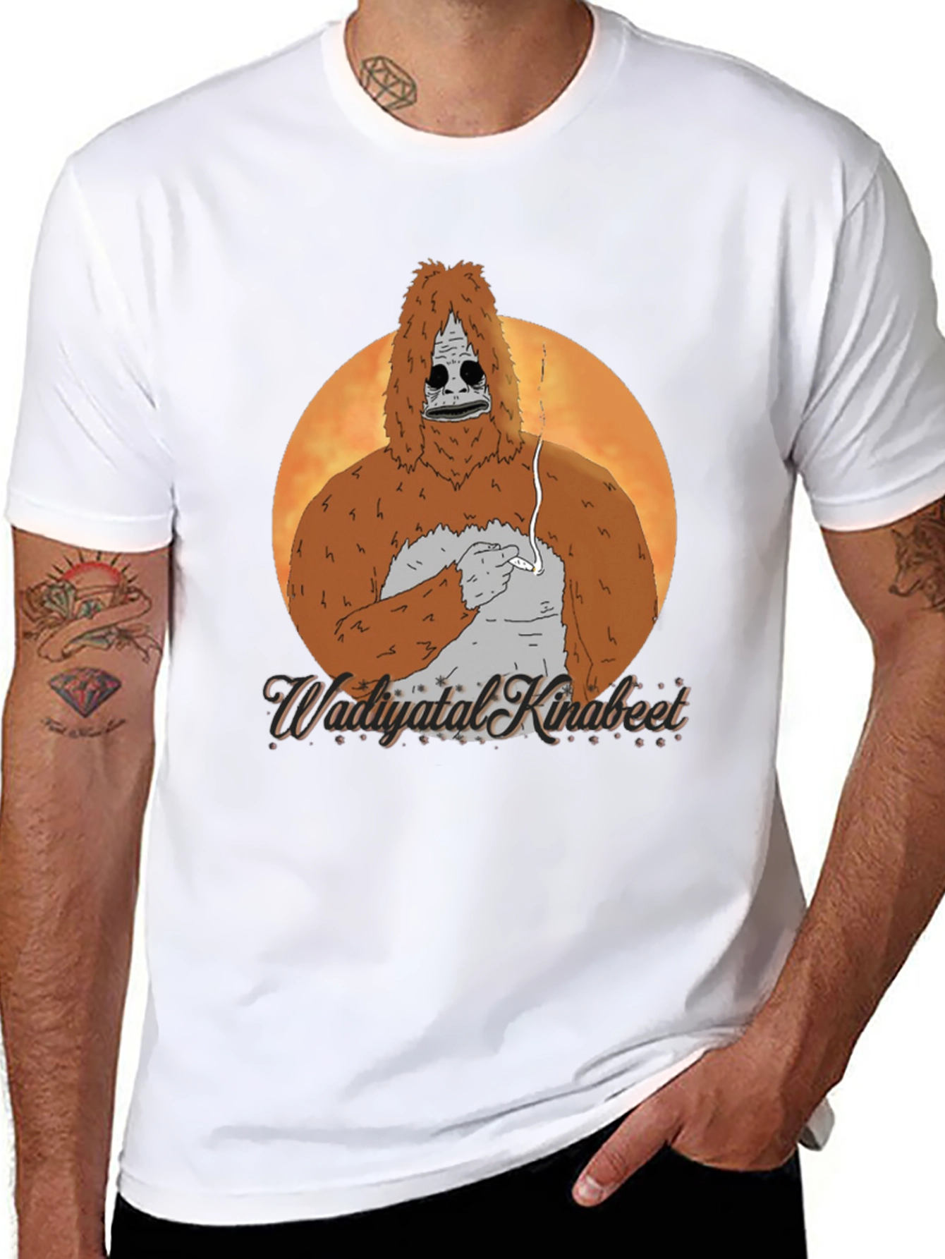Sasquatch Smoking Tee - Waudiyatal Kindbeet T-Shirt