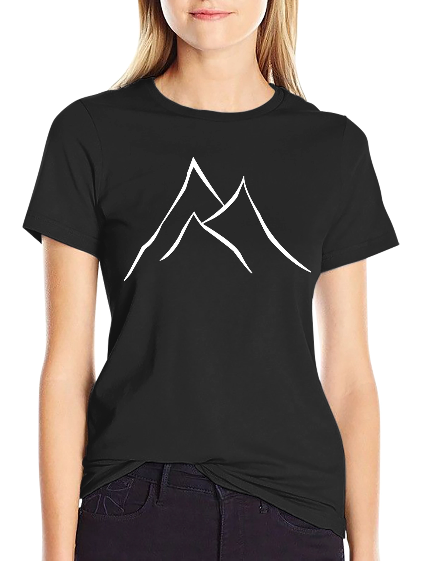 Minimalist Mountain Peak Graphic T-Shirt