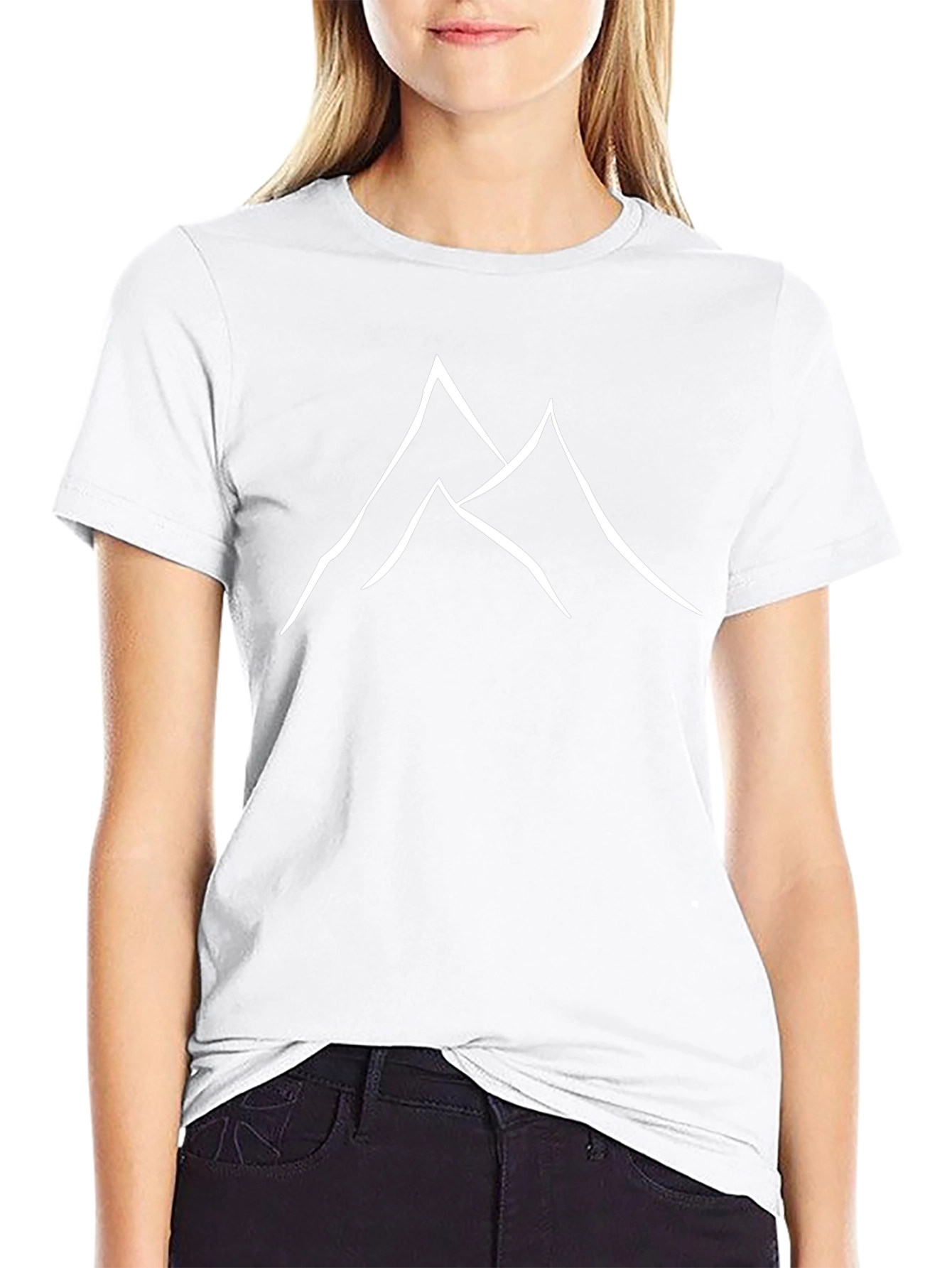 Minimalist Mountain Peak Graphic T-Shirt