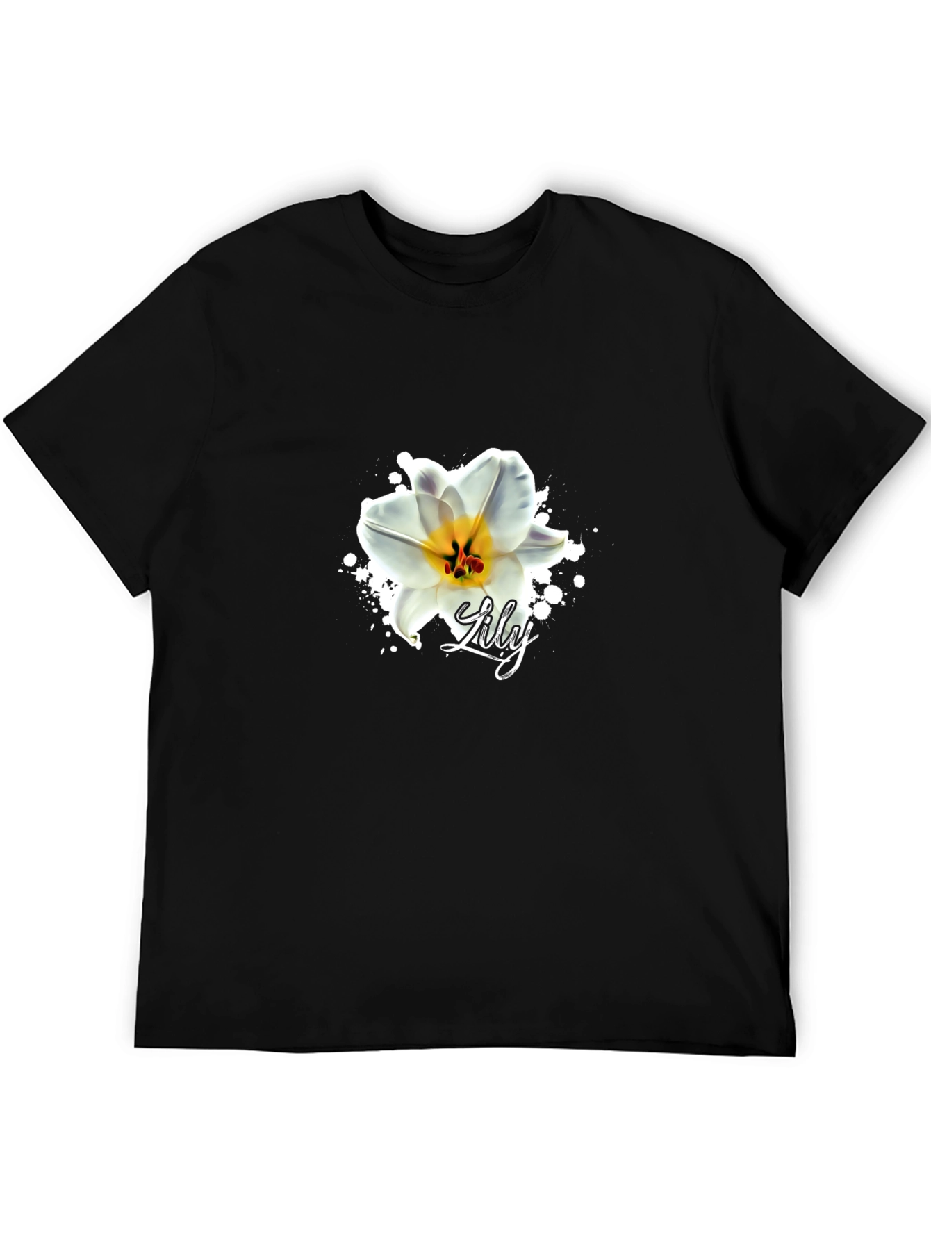 Lily Flower Graphic Print T-Shirt
