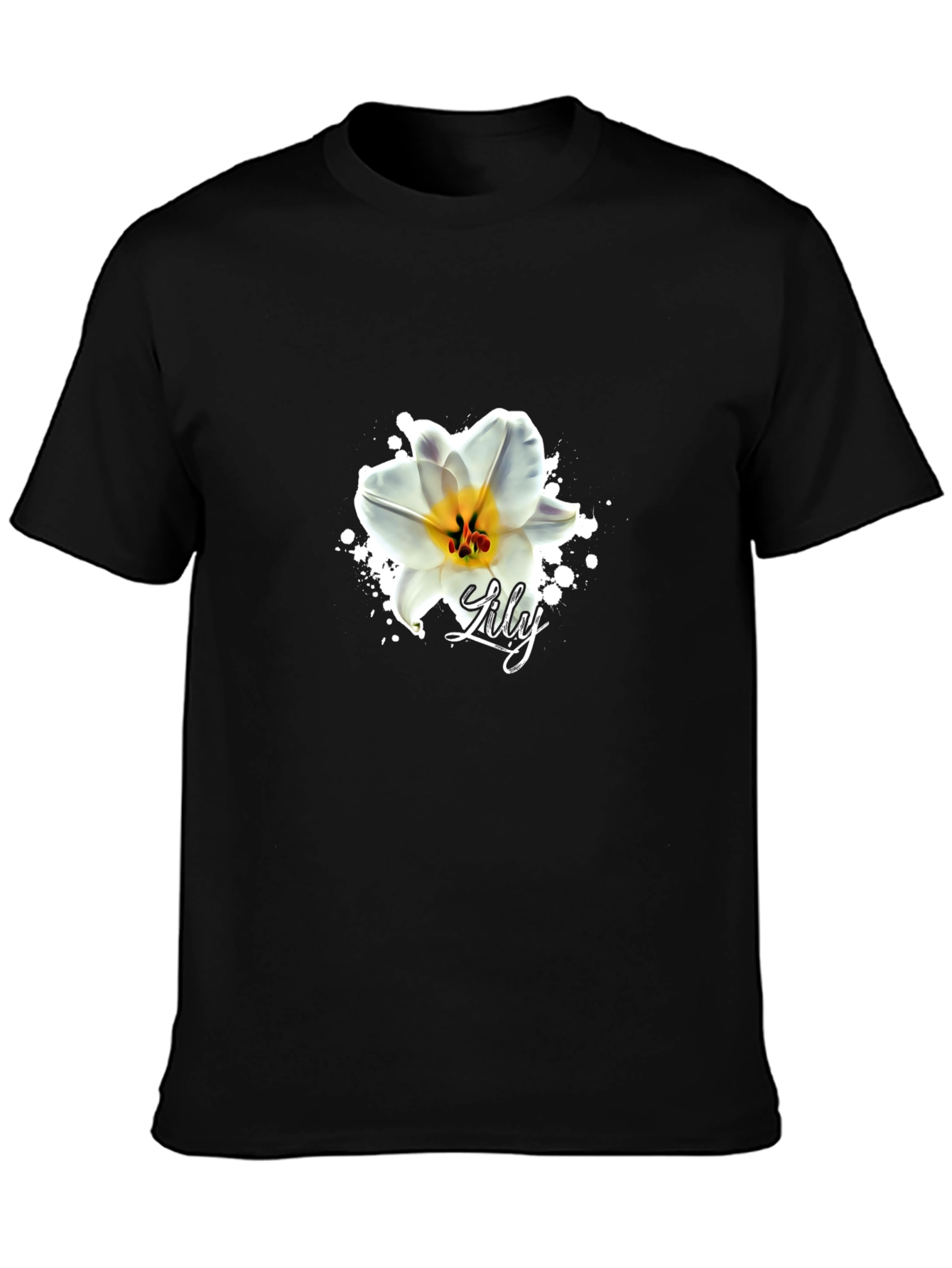 Lily Flower Graphic Print T-Shirt