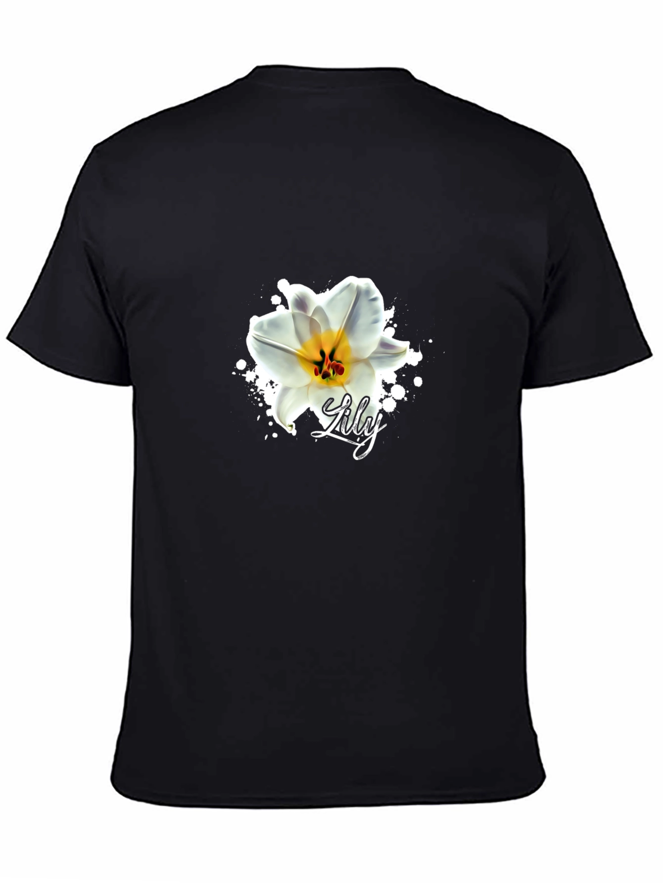 Lily Flower Graphic Print T-Shirt