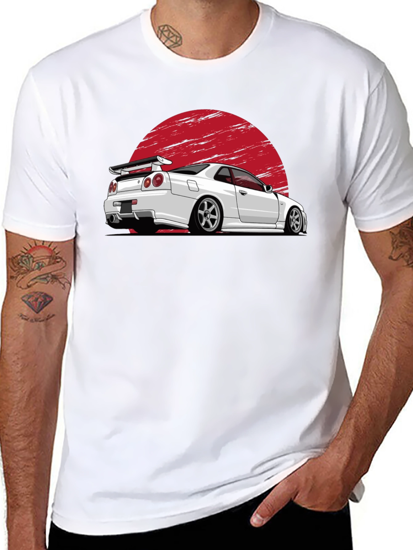 Car Graphic Tee - Skyline Silhouette T-Shirt