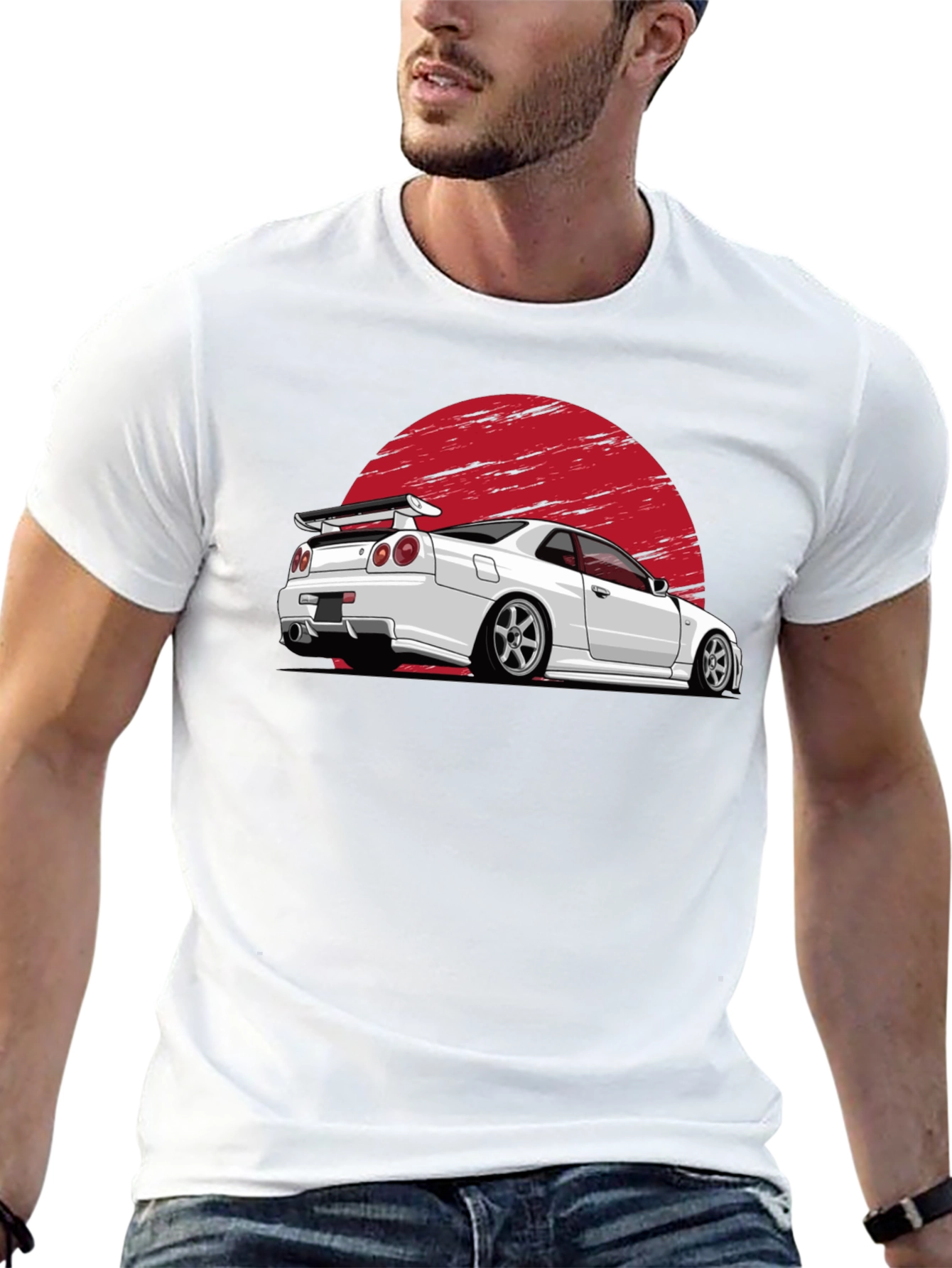 Car Graphic Tee - Skyline Silhouette T-Shirt