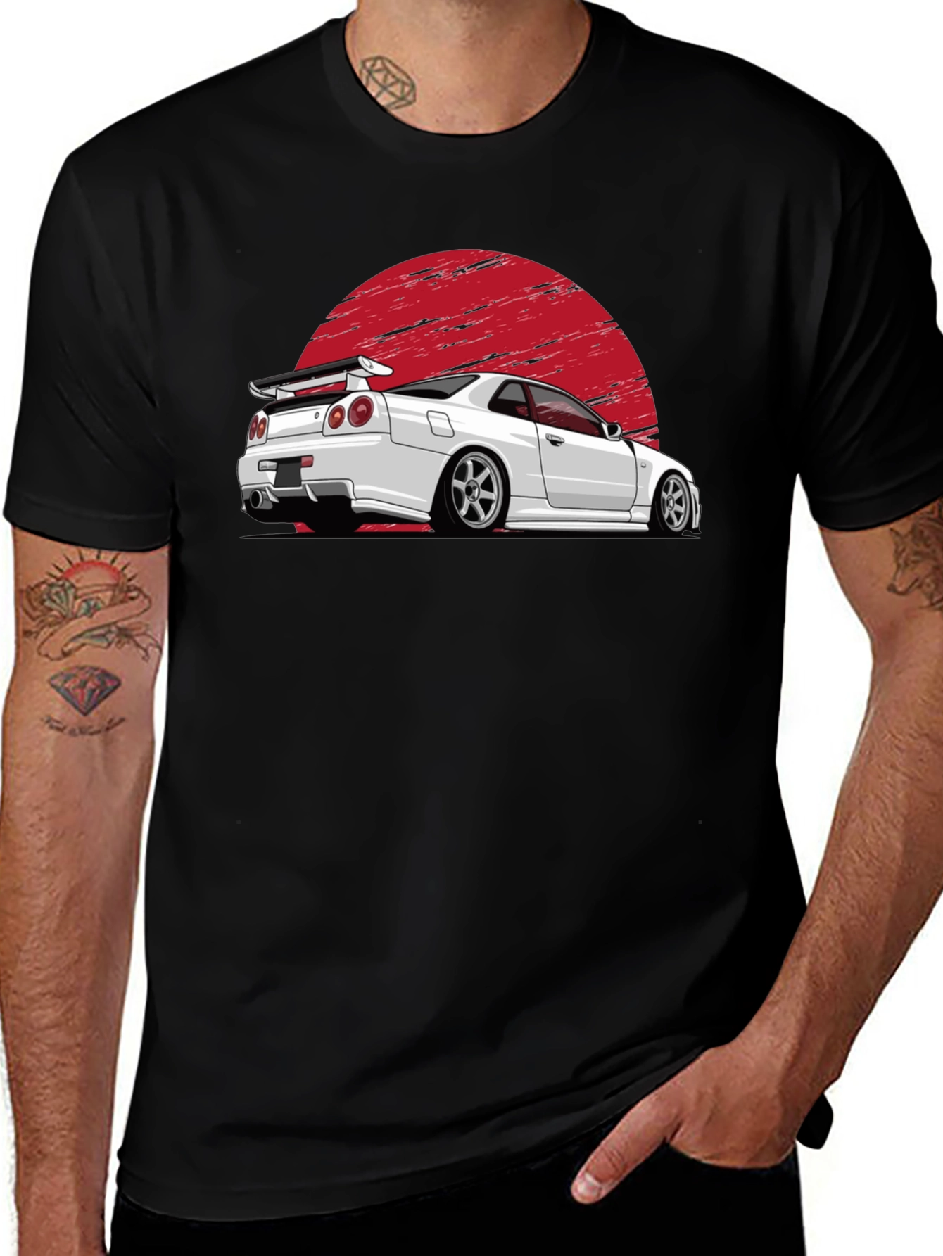 Car Graphic Tee - Skyline Silhouette T-Shirt