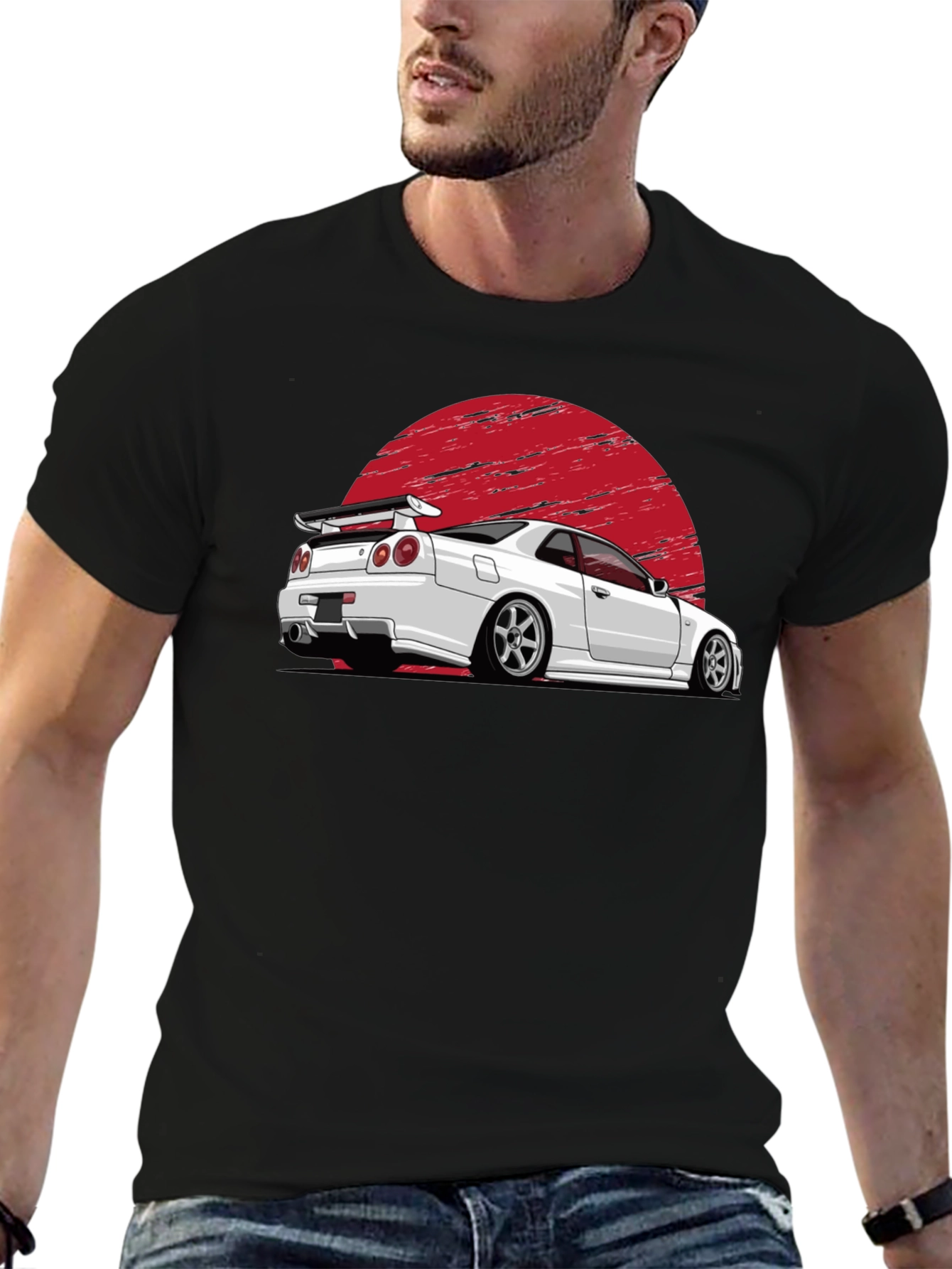 Car Graphic Tee - Skyline Silhouette T-Shirt