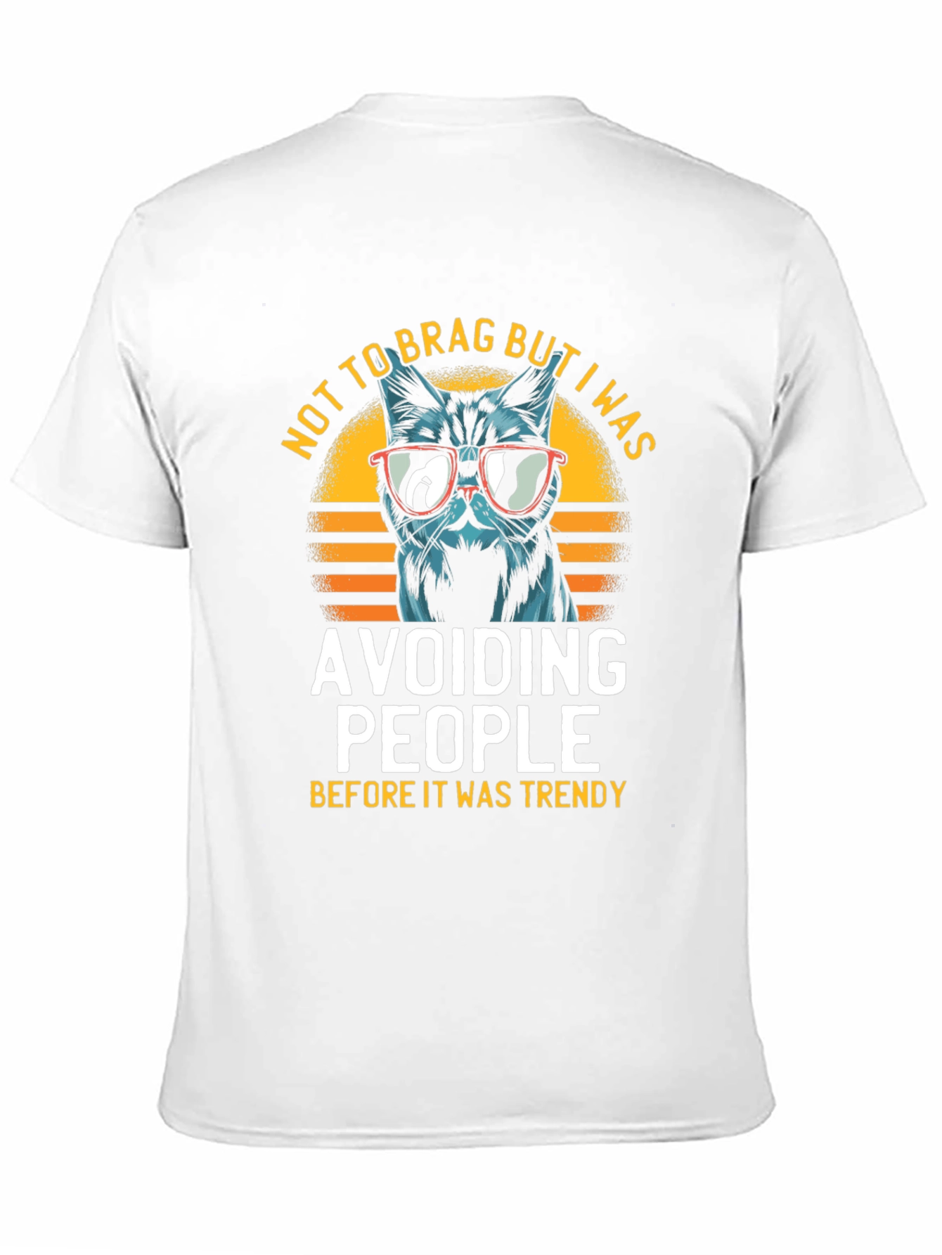 Avoiding People Cat Graphic Tee